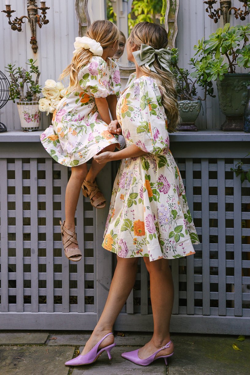 Mini Leah Dress - Floral Print Multicolor Summer Dress for Women | Perfect for Beach Vacations, Parties & Casual Outings