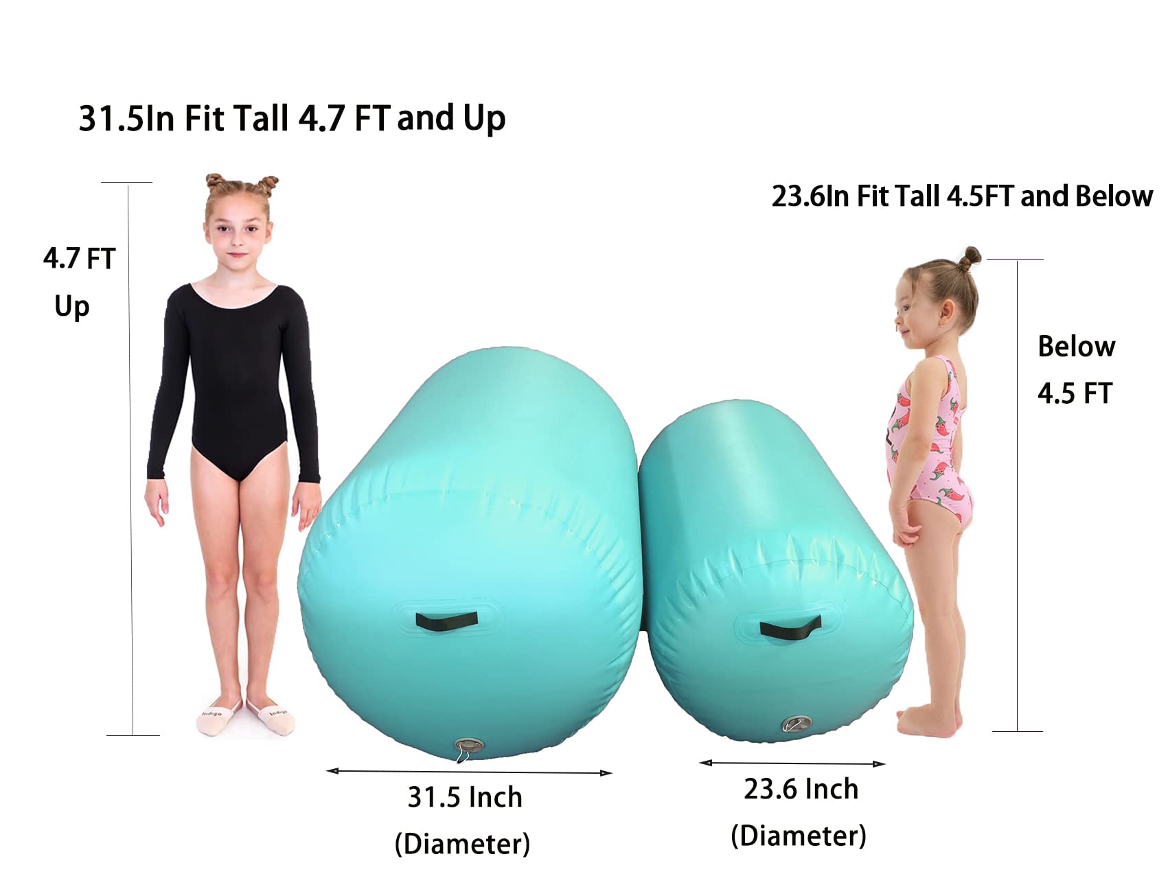 DOBESTS Inflatable Gymnastics Mat - 6.6ft to 20ft Air Track Tumbling Mat with Electric Pump - 4/8 Inch Thick for Home Gym, Cheerleading & Parkour Training - Perfect for Indoor/Outdoor Exercise & Kids Play