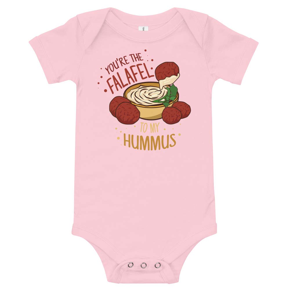 Funny Baby Onesie - 'You're The Falafel to My Hummus' Middle Eastern Arabic Food Bodysuit | Cute Infant Outfit for Boys & Girls 3-24 Months | Perfect for Family Gatherings & Cultural Celebrations