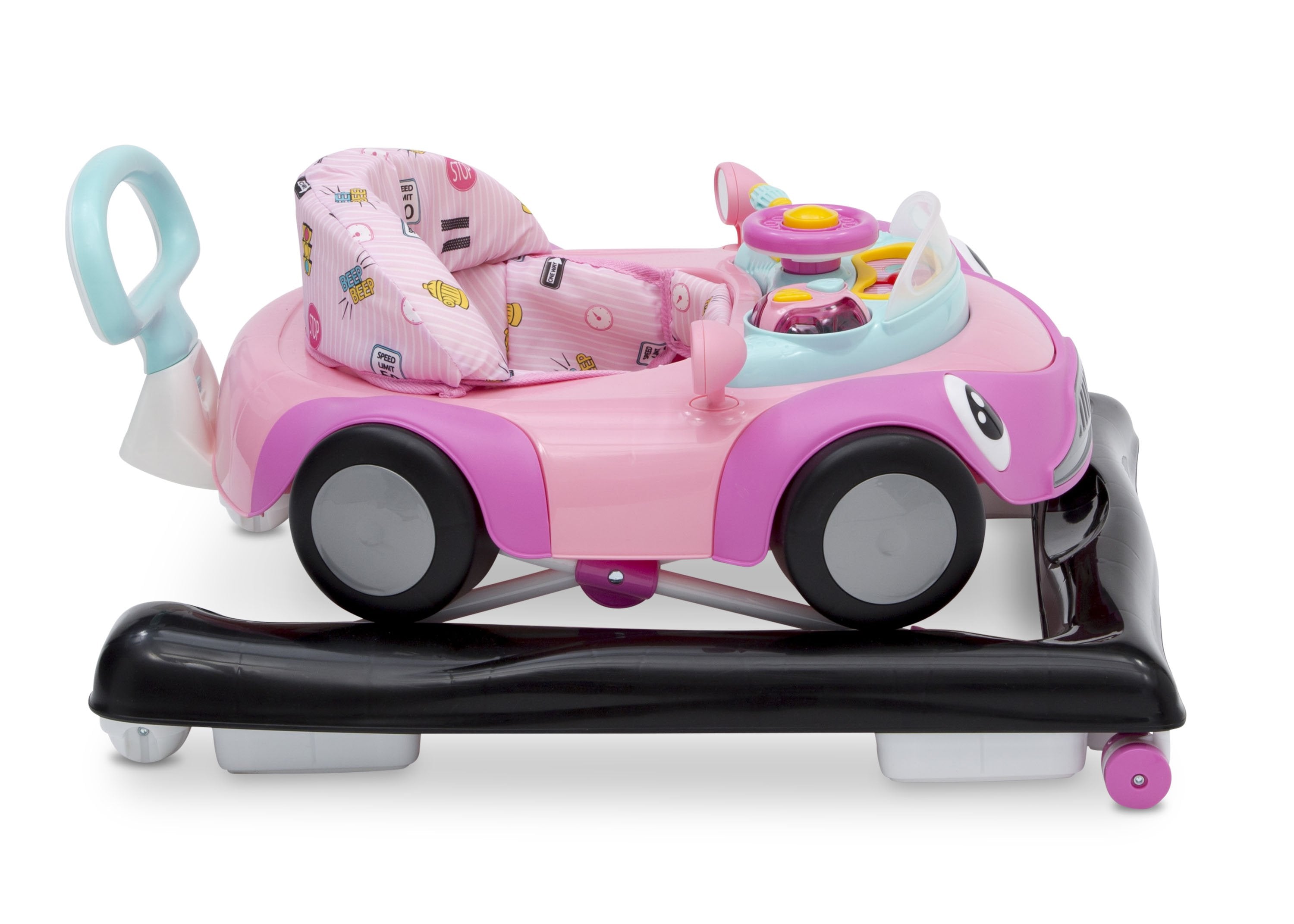 First Race 2-in-1 Baby Walker & Activity Center - Convertible Infant Walker Toy for Learning & Play - Perfect for Crawling, Standing & First Steps Development