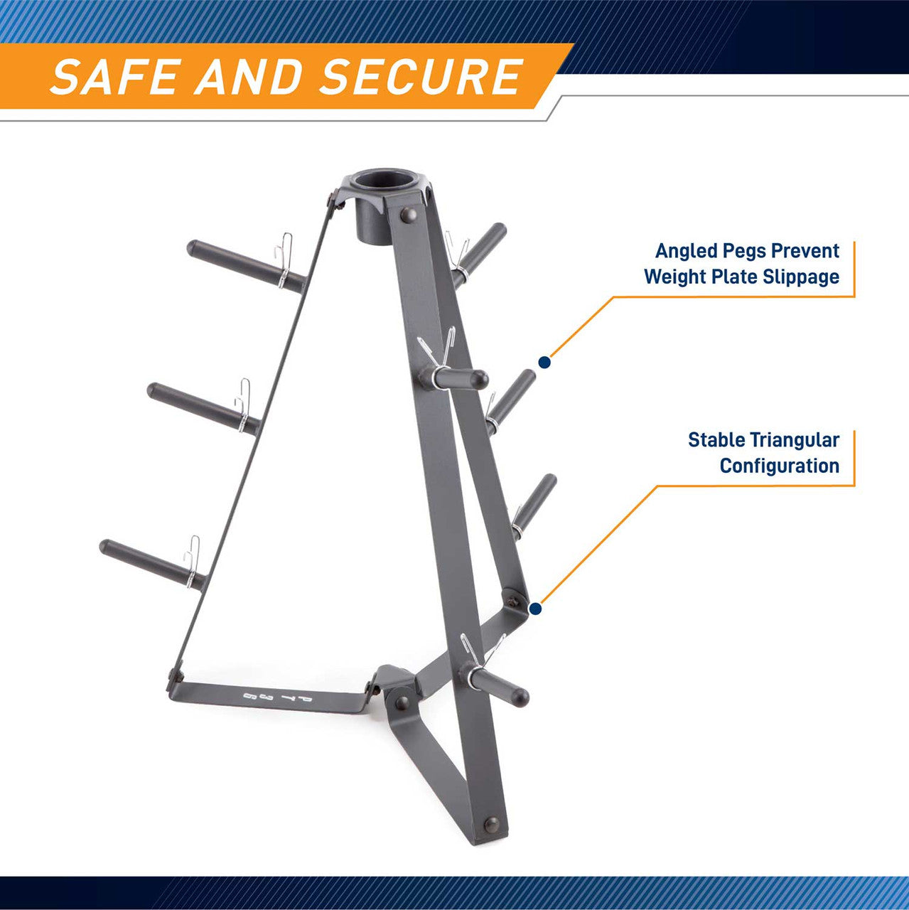 Marcy PT 36 Standard Weight Plate Tree - Olympic Barbell Plate Storage Rack for Home Gym & Fitness Training