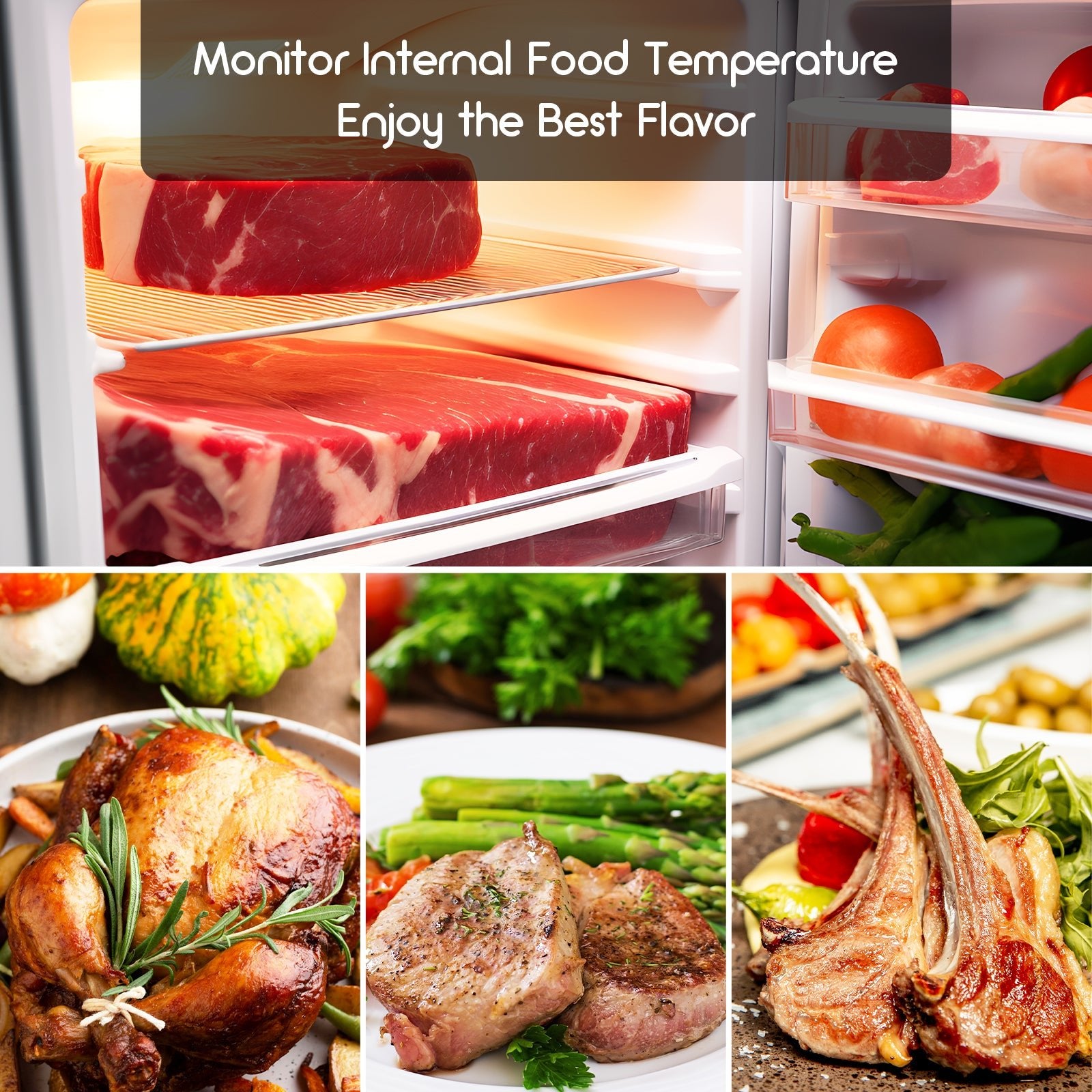 Wireless Bluetooth BBQ Meat Thermometer IDT-34C - Digital Cooking Thermometer for Grilling, Smoking, and Roasting - Perfect for Outdoor Cooking, Backyard BBQ, and Camping