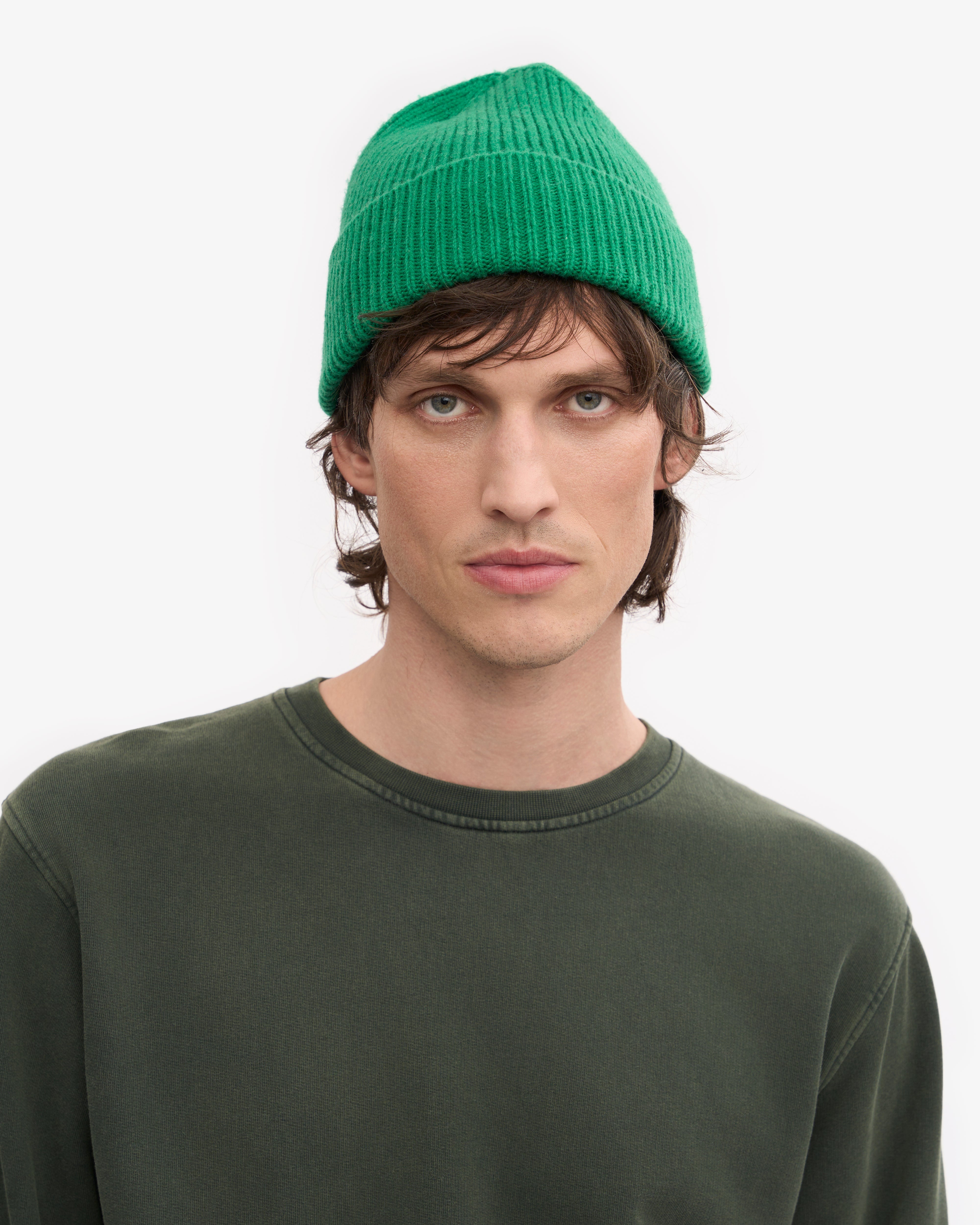Premium Merino Wool Beanie - Soft & Warm Kelly Green Winter Hat for Men & Women - Perfect for Skiing, Hiking & Outdoor Activities