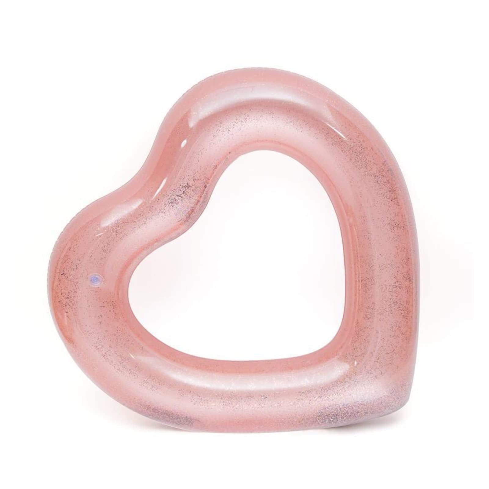 OFUNGO Inflatable Transparent Sequin Heart Swimming Ring - 120cm Pool Float for Adults, Fun Water Activities, Pool Party Decorations, Summer Beach Accessories, Photo Props, and Relaxing in the Pool