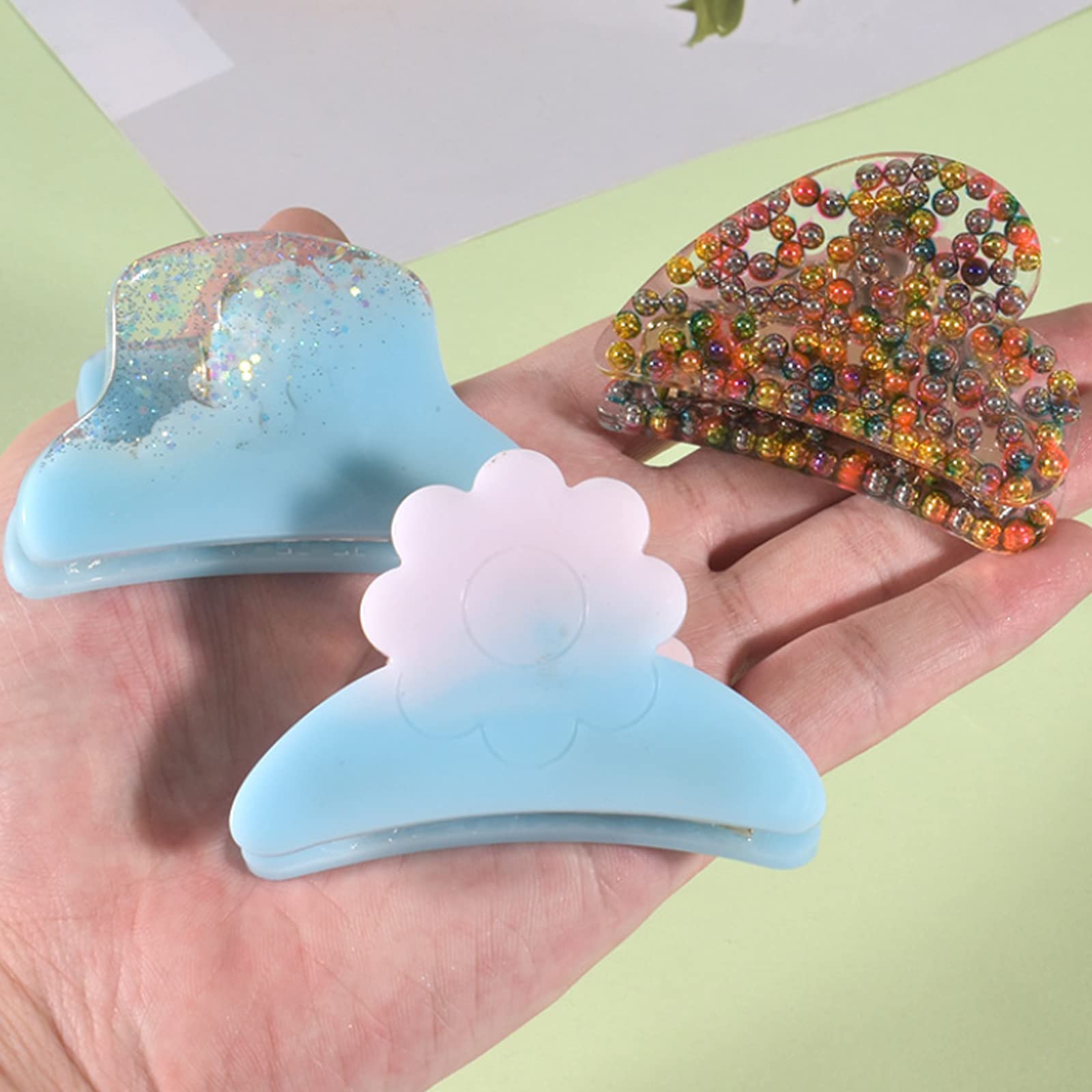 Shark Hair Clip Resin Silicone Mold - DIY Epoxy Resin Hairpin, Keychain, Bookmark & Pendant Craft Kit for Jewelry Making - Perfect for Beach Party, Summer Accessories & Gifts