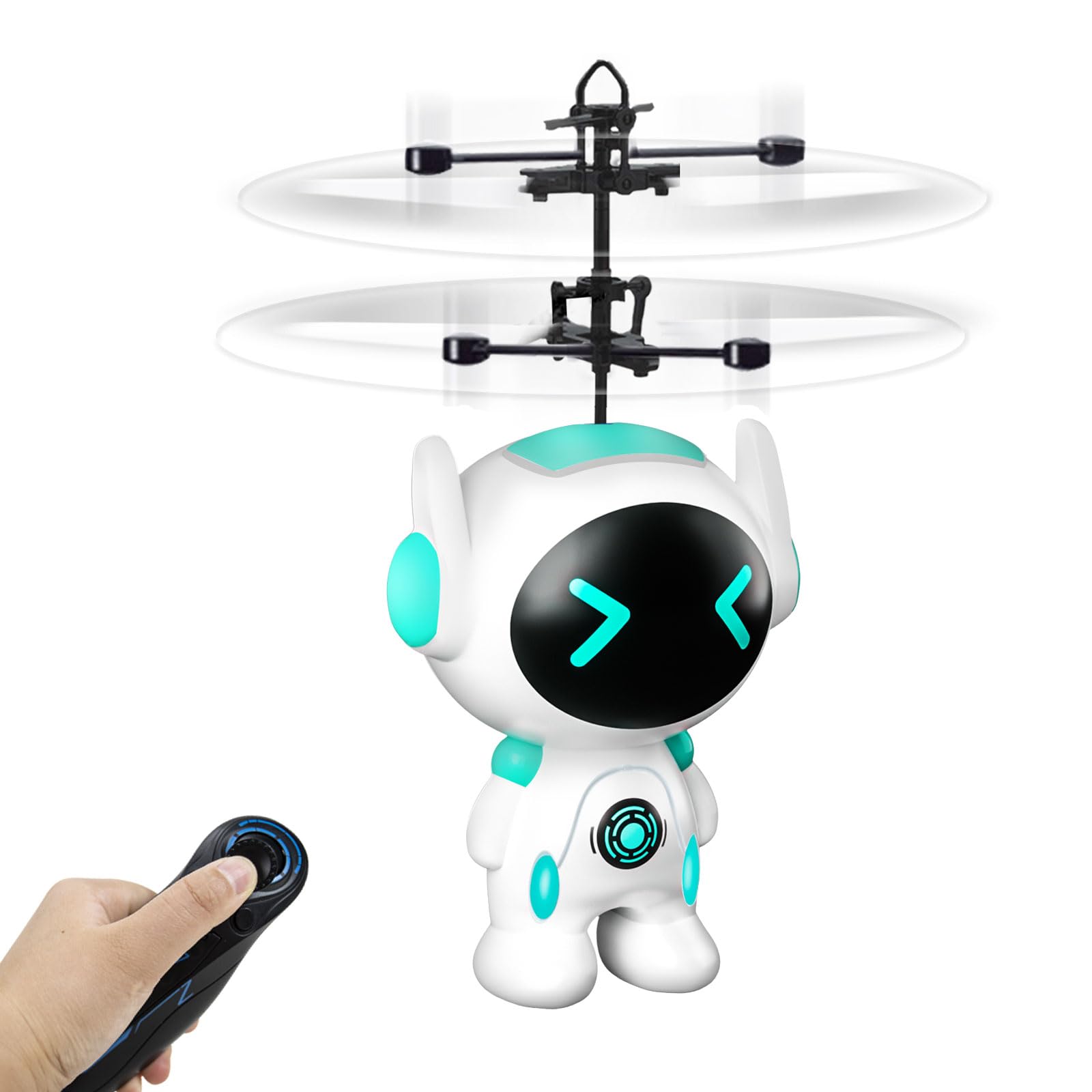 Remote Control Helicopter Drone with LED Lights - RC Flying Toy for Kids Ages 5-12 & Adults - Indoor/Outdoor Mini Drone for Boys & Girls - Birthday Gift Idea for Parties, Backyard Play & STEM Learning