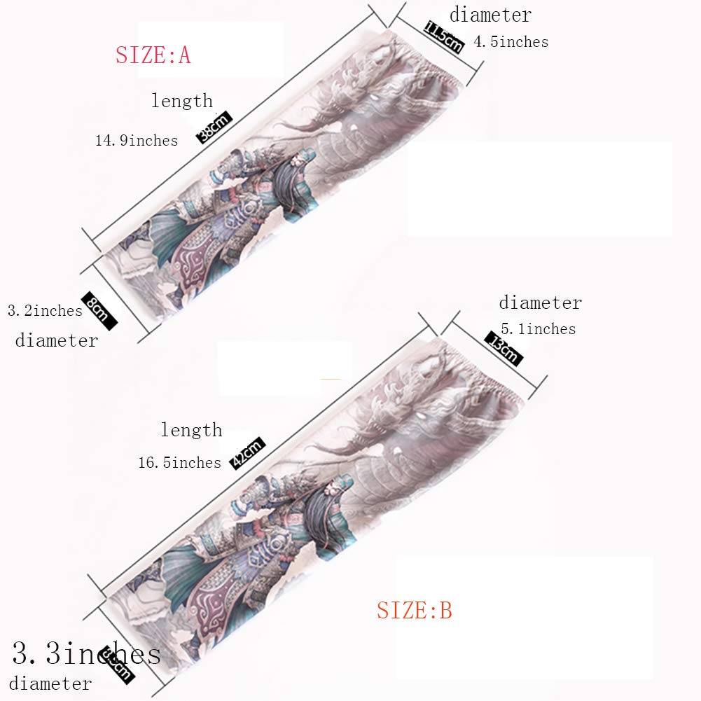 UV Protection Cooling Tattoo Arm Sleeves for Women - Breathable Basketball, Cycling, Running & Football Arm Warmers - Perfect for Outdoor Sports & Sun Protection