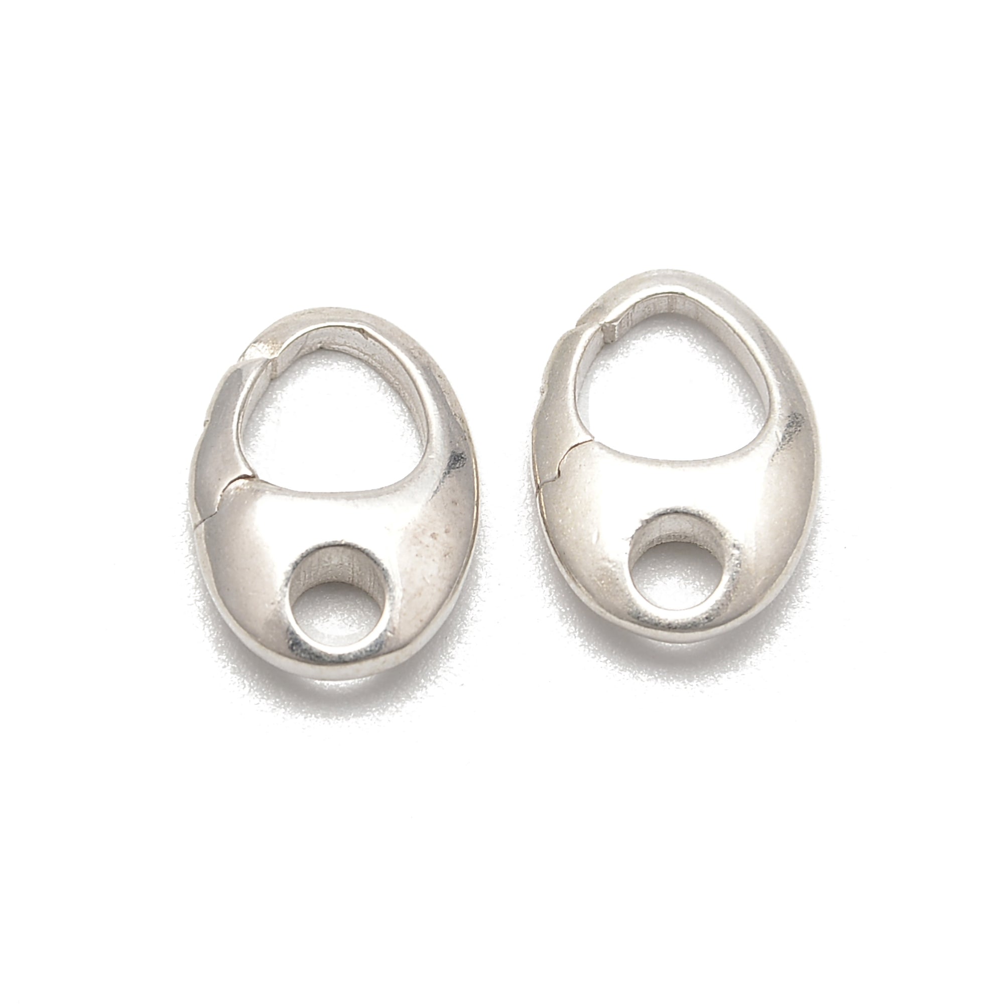 925 Sterling Silver Fish Hook Clasp 9x12mm (3Pcs) - Jewelry Making Supplies for Necklaces, Bracelets & DIY Crafts