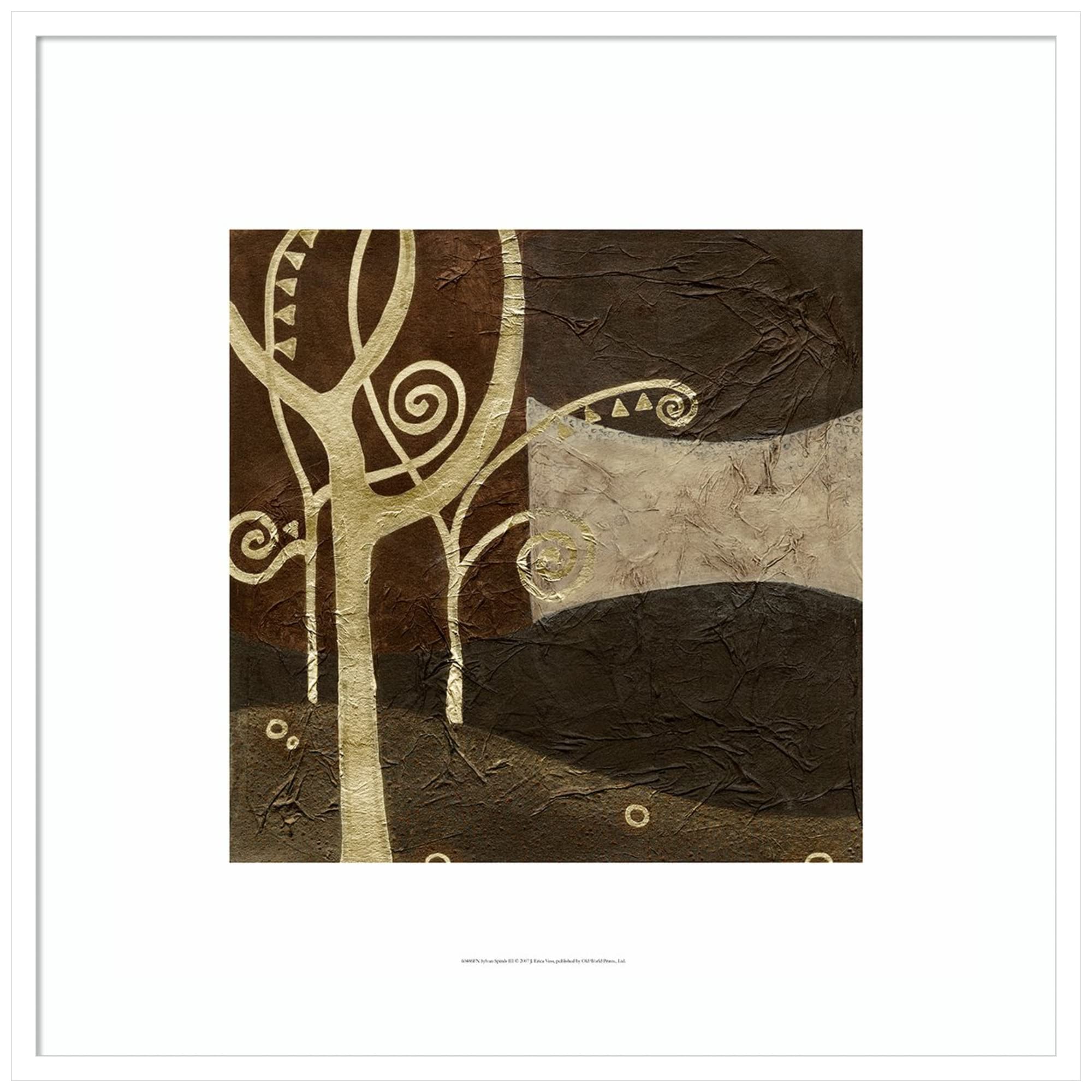 Amanti Art Framed Wall Art Print 33x33 Sylvan Spirals III by June Erica Vess - Abstract Modern Contemporary Decor - Large Poster Painting for Living Room, Bedroom, Bathroom, Kitchen - Perfect for Home & Office Decor