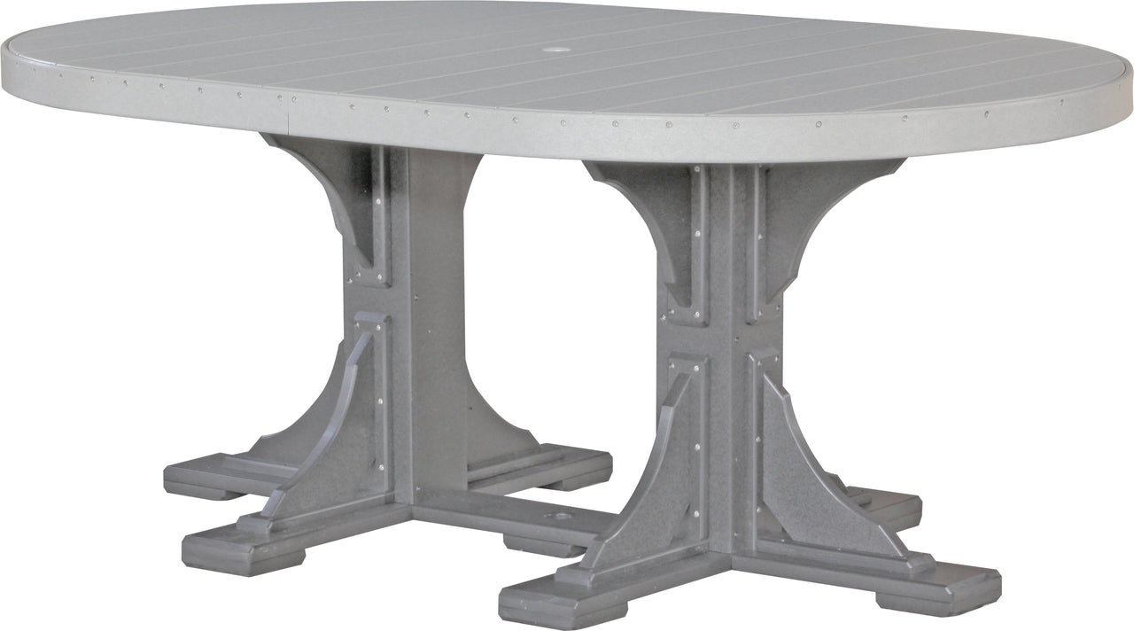 LuxCraft 4' x 6' Oval Dining Table Set for 6 - Modern Kitchen & Dining Room Furniture - Perfect for Family Gatherings, Dinner Parties & Small Spaces