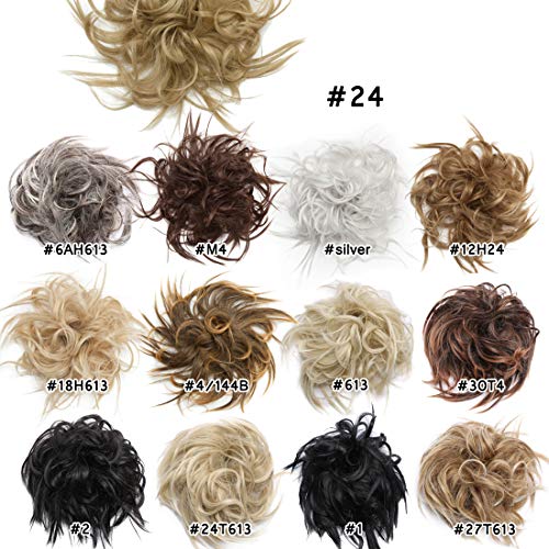 Messy Bun Scrunchie for Women - Stretchable Hair Tie for Tousled Updo & Ponytail - Perfect for Workouts, Yoga, and Everyday Styling
