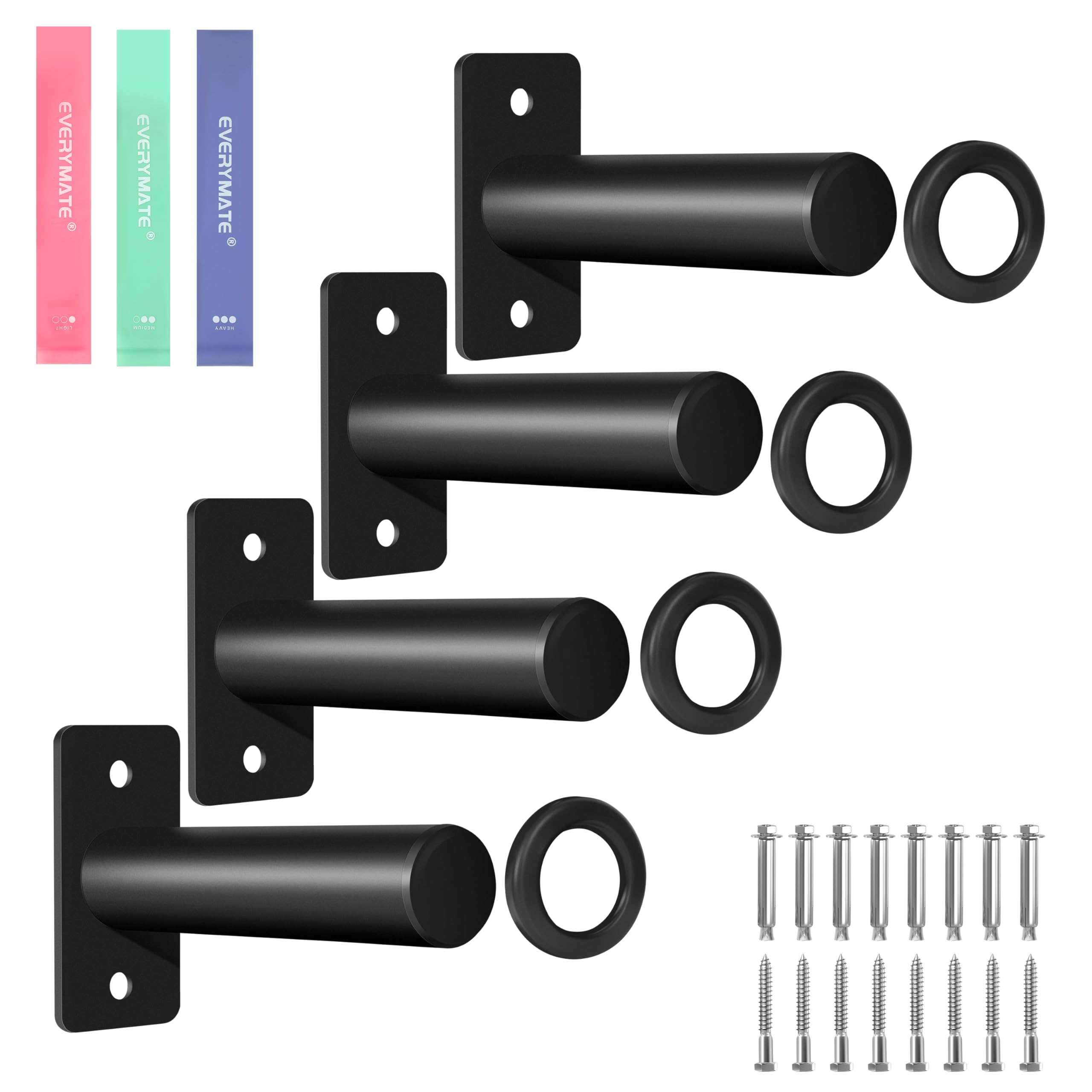 Wall Mounted Weight Plate Holder - Olympic Weight Plate Storage Rack for Home Gym Organization | Perfect for Garage Gym, CrossFit & Strength Training