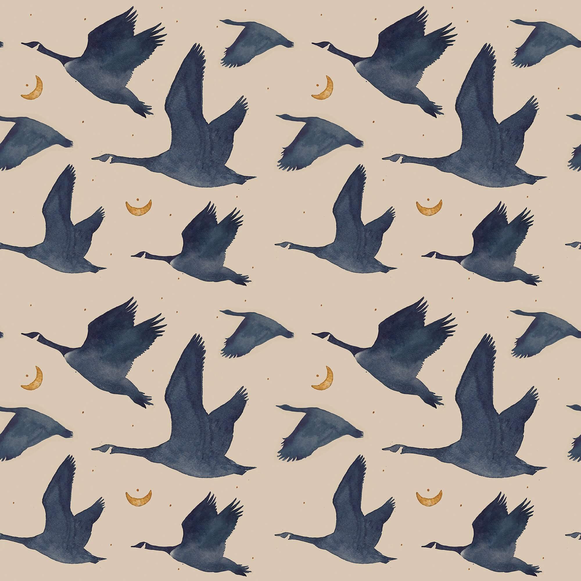 Blue Birds Peel and Stick Removable Wallpaper - Self-Adhesive Decorative Wall Covering for Bedroom, Nursery & Home Decor - Easy to Apply & Remove