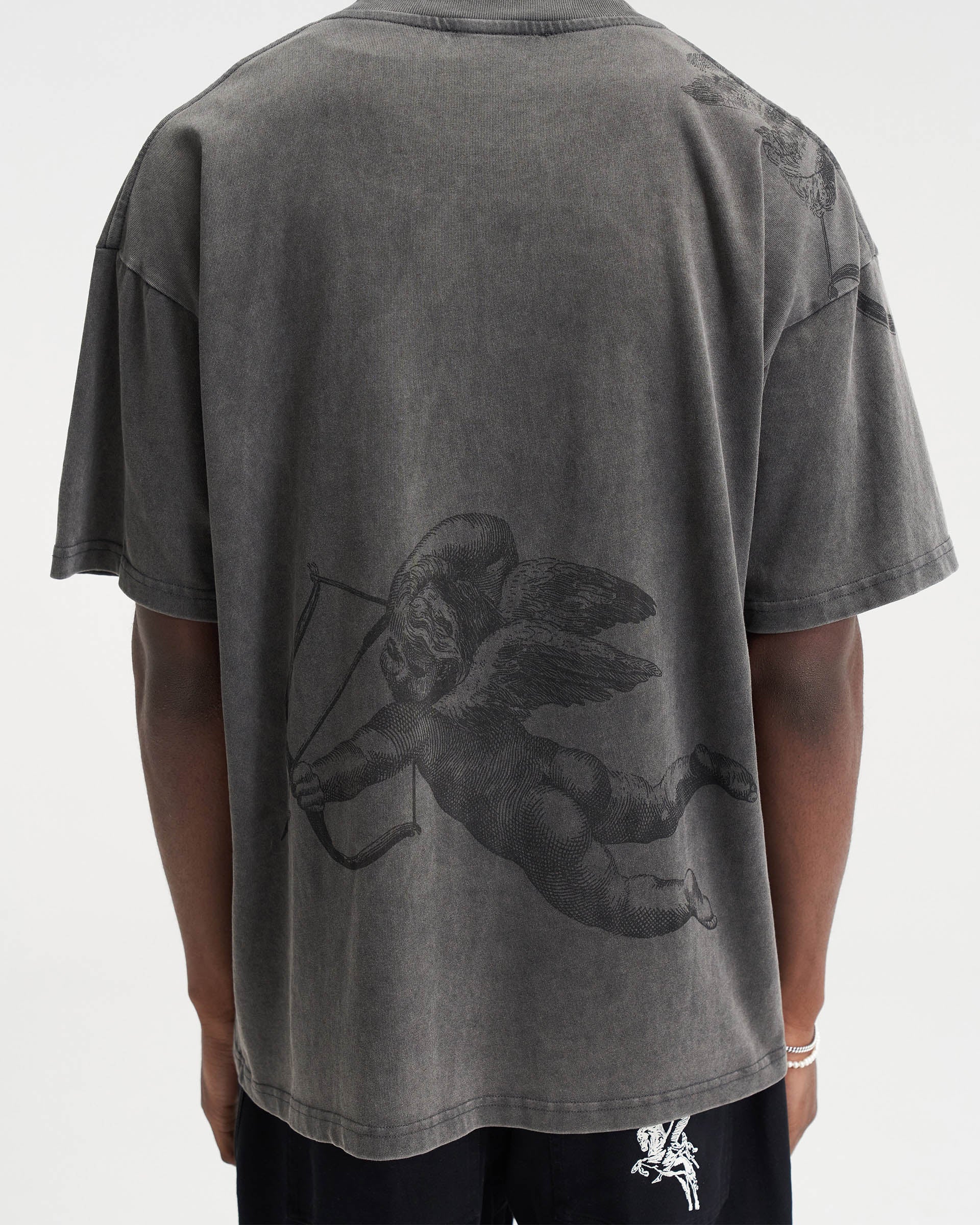 Vintage Grey Cherub All Over Print T-Shirt - Soft Cotton Graphic Tee for Men & Women - Perfect for Casual Wear, Street Style & Everyday Outfits