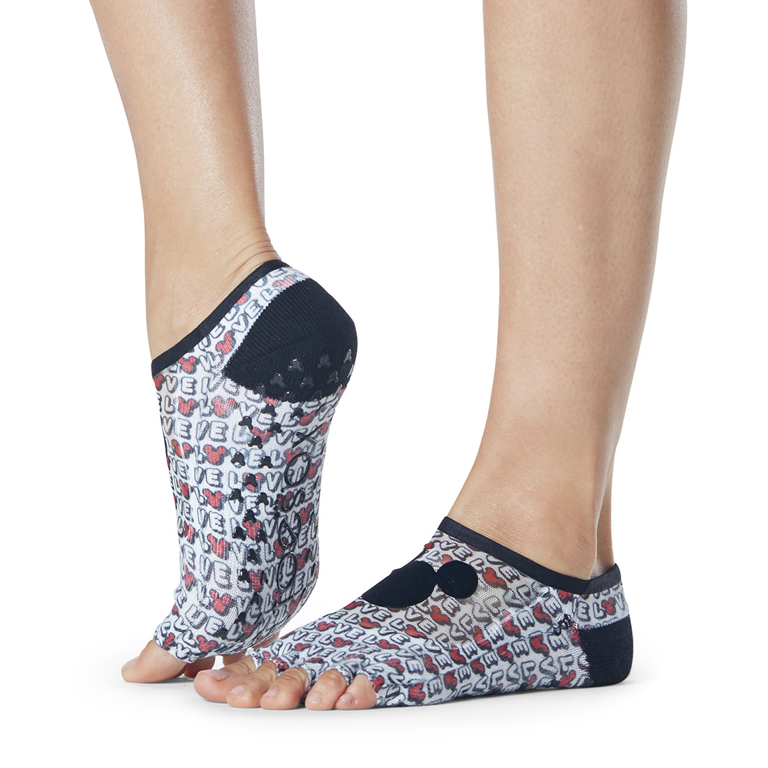 Disney Luna Grip Socks by ToeSox - Non-Slip Yoga Socks for Pilates, Barre & Dance - Perfect for Workouts, Studio Classes & Home Fitness