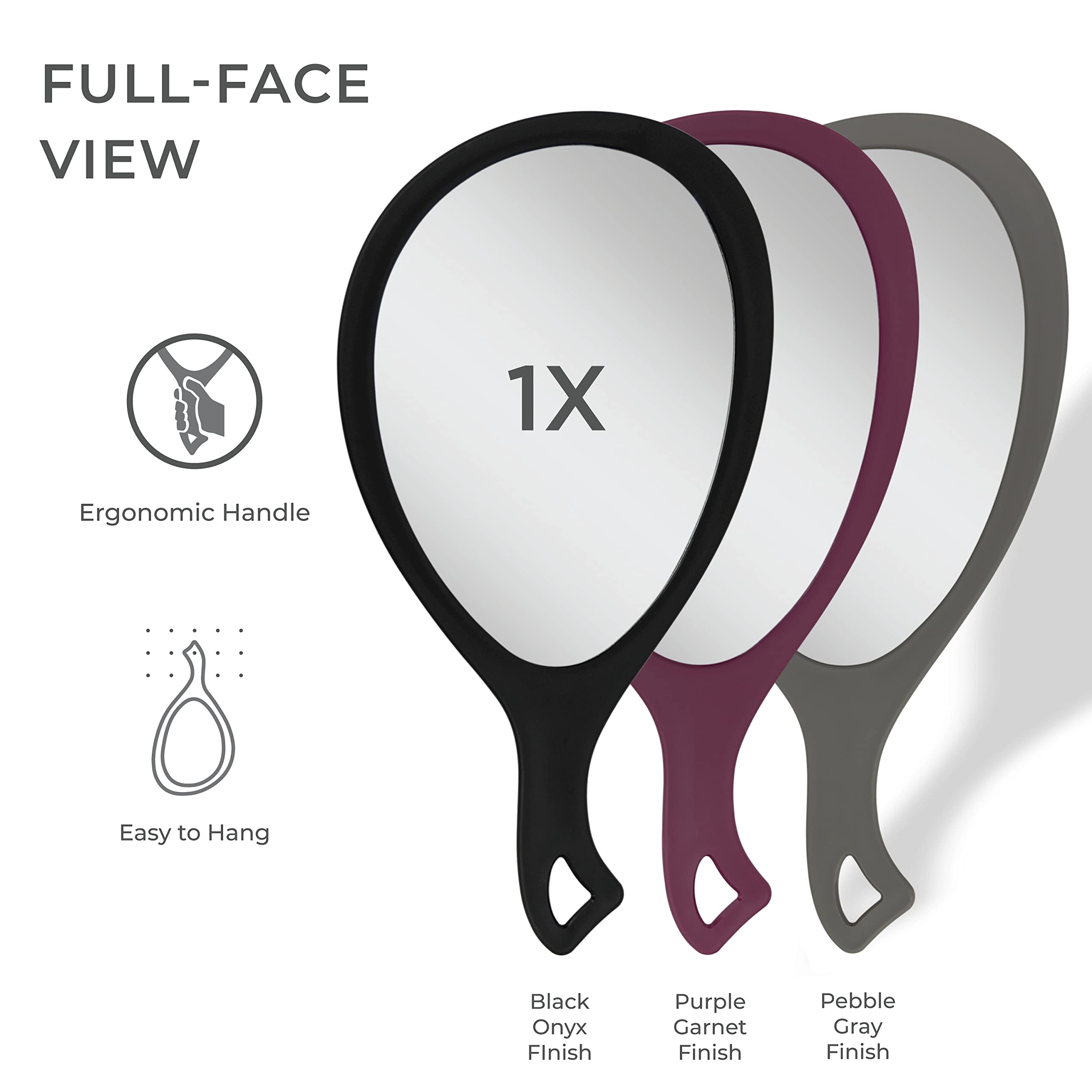 Zadro Large Hand Mirror with Handle - 15