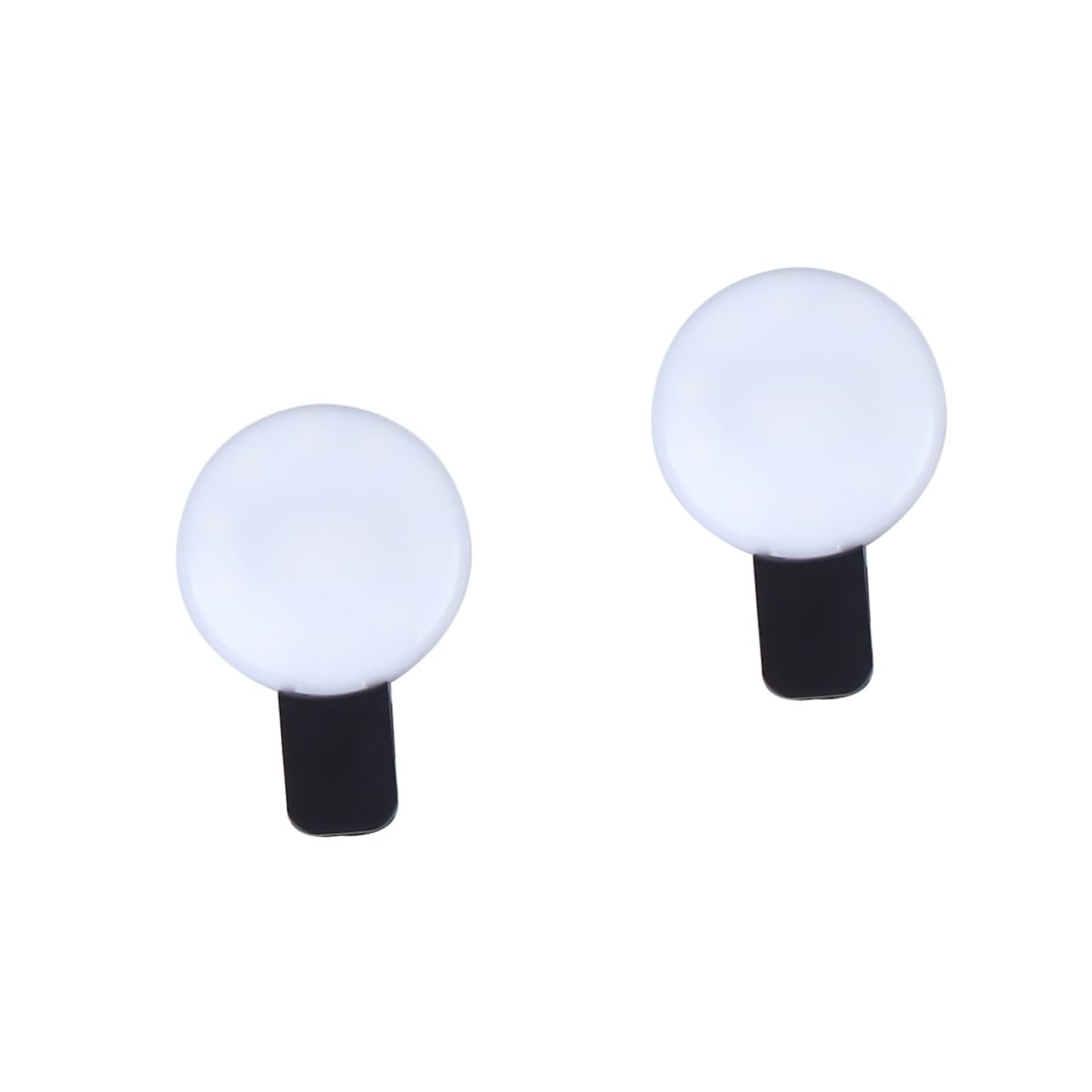 ABOOFAN 2 Pack Clip-On Ring Light with Dimmable LED for Selfie, Live Streaming & Video Calls - Perfect for Smartphone, Camera, Computer & Beauty Makeup (White Plastic)
