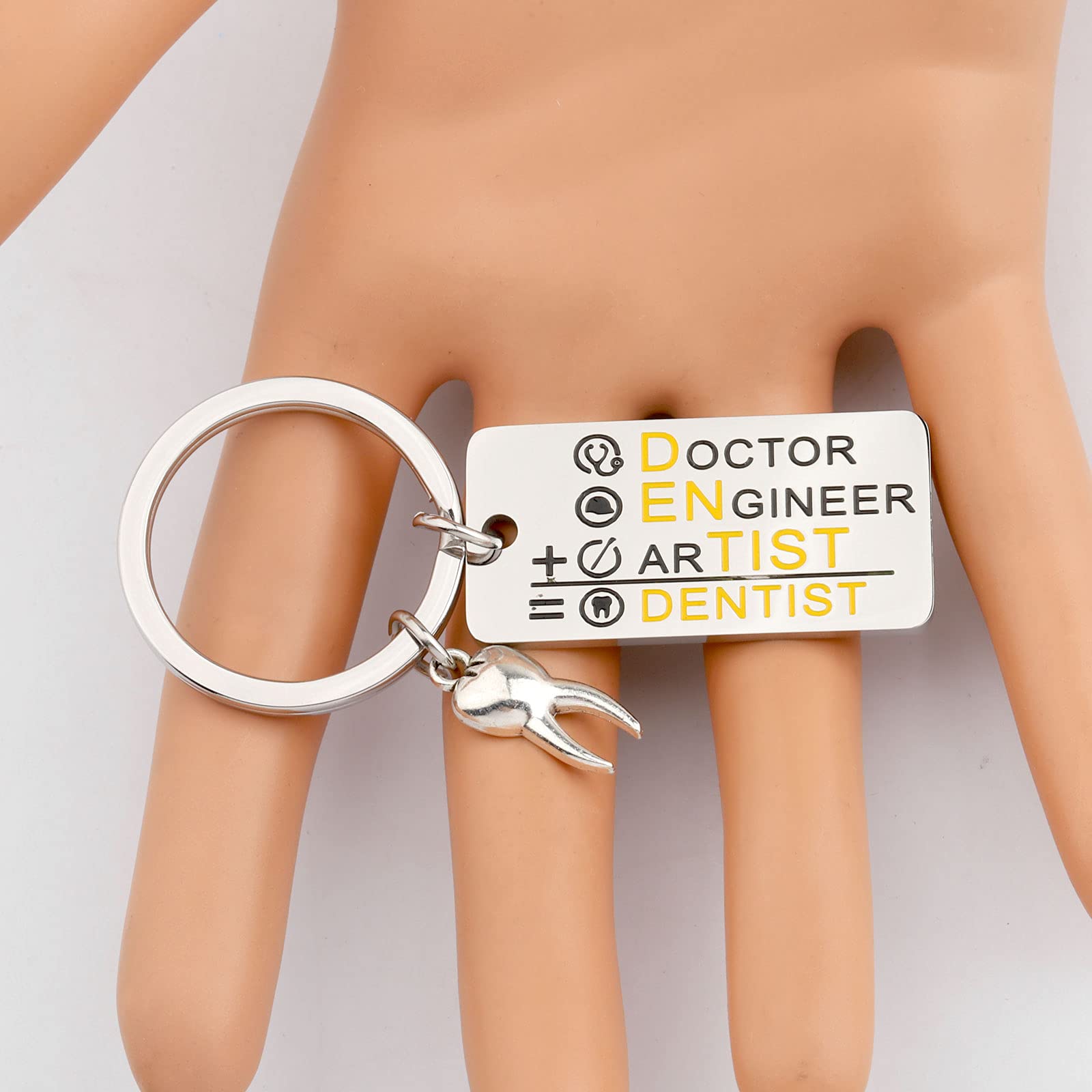 Funny Dentist Keychain - Cute Dental Hygienist Gift for Graduation, Orthodontist Jewelry - Perfect for Dental Students, Office Decor & Clinical Use