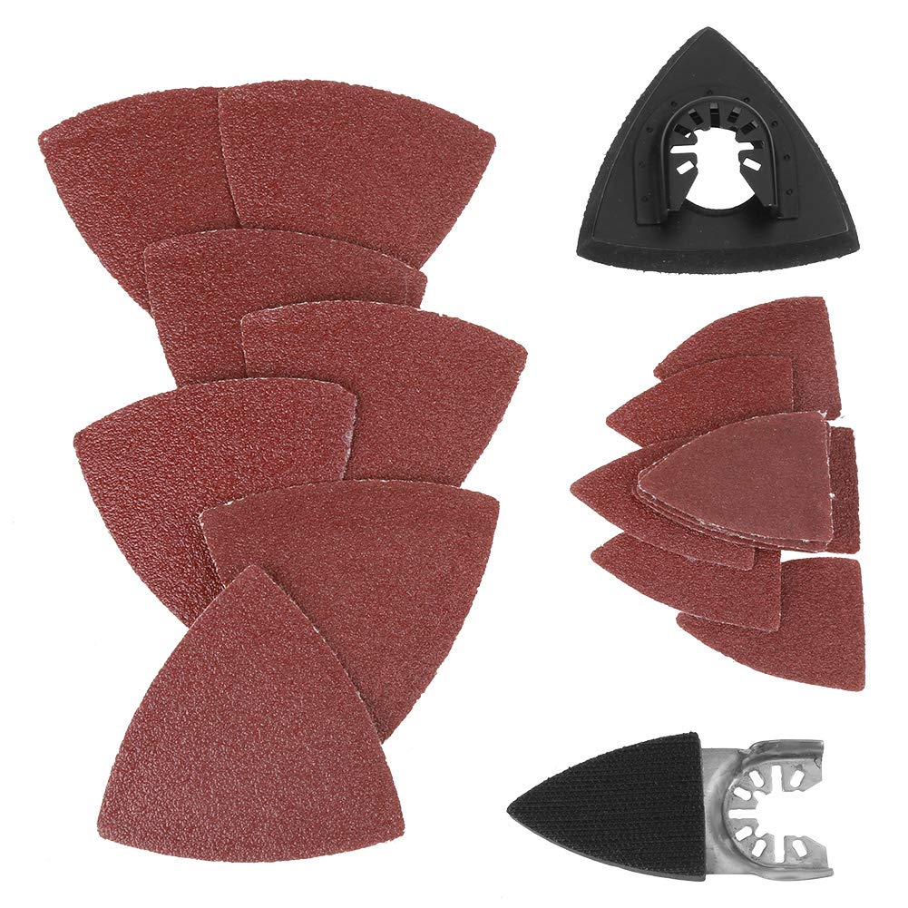 82-Piece Oscillating Tool Sanding Kit - Triangular Finger Pads & Sandpaper for Multi-Tool, Saw Blades Accessories | Perfect for Woodworking, DIY Projects & Home Renovations
