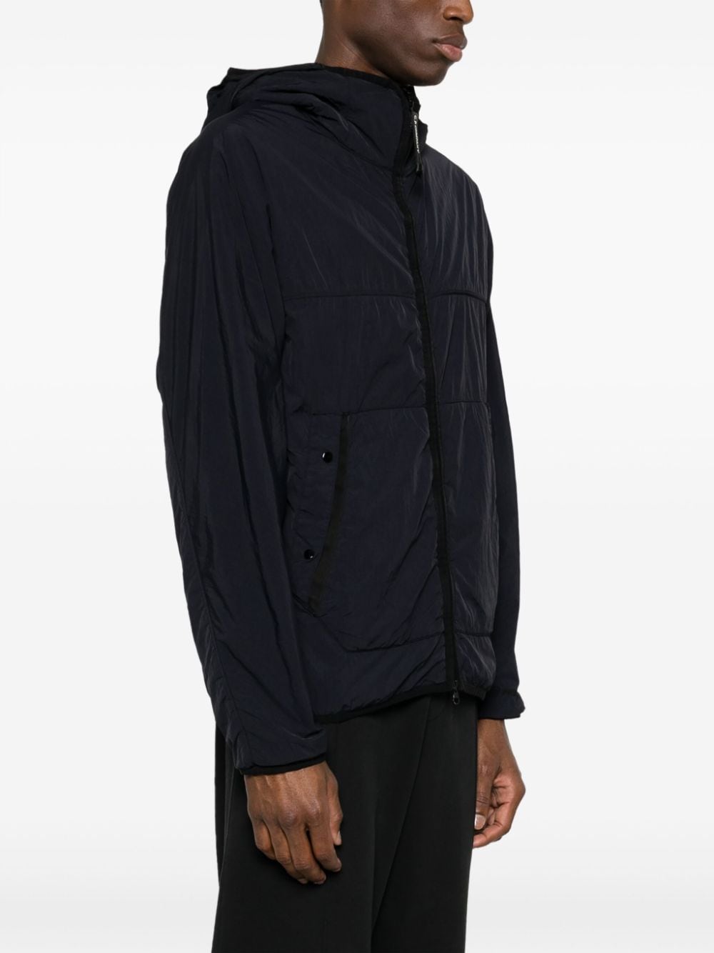 C.P.Company Men's Winter Jacket - Waterproof Windbreaker Coat with Hood, Blue | Outdoor Hiking, Urban Streetwear & Casual Fashion