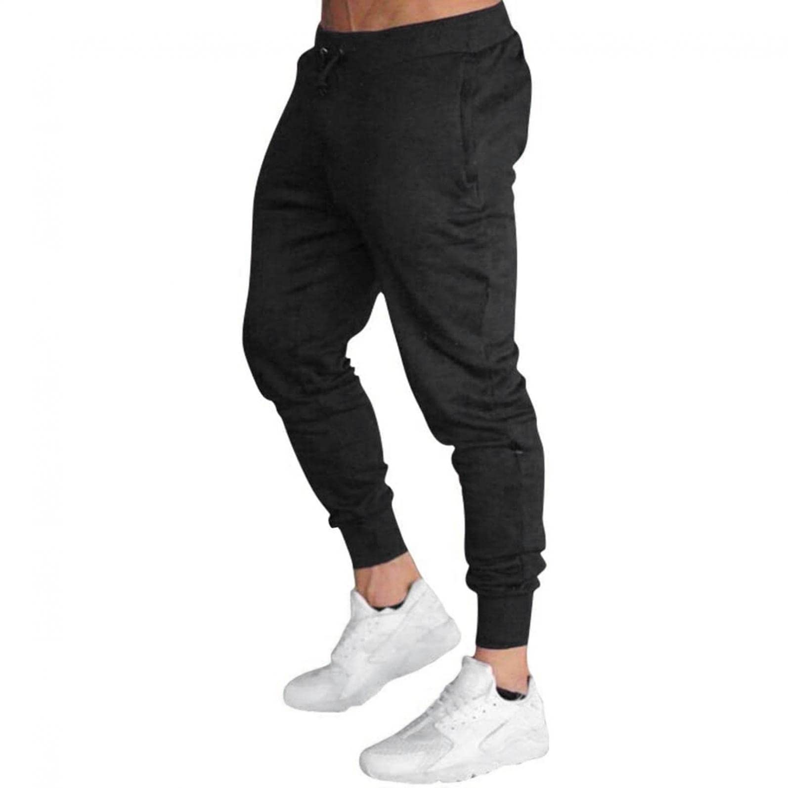 WOCACHI Men's Joggers Pants - Color Block Patchwork Sports Sweatpants with Side Stripes for Gym Running, Workout & Street Style | Comfortable Activewear for Casual Wear, Sports & Outdoor Activities