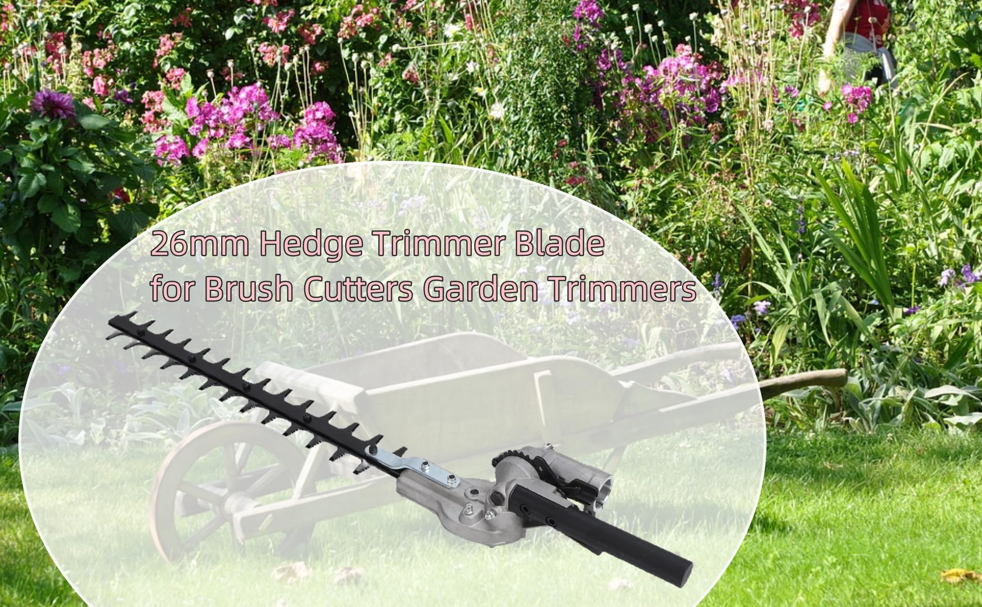 26mm Hedge Trimmer Attachment Replacement Parts for Brush Cutters - Compatible with Garden Trimmers & Landscaping Tools | Perfect for Lawn Care, Hedge Trimming & Yard Maintenance