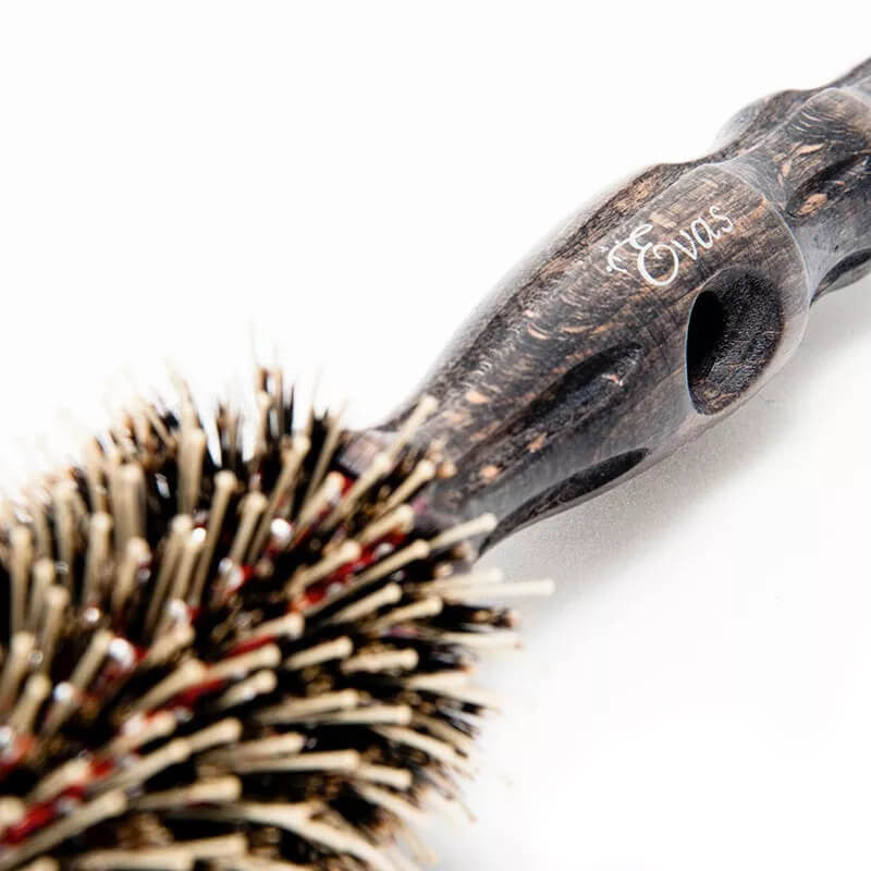 Evas Ceramic Hair Brush W0315 - Ionic Styling Brush for Frizz Control & Shine - Perfect for Salon, Home & Travel Use