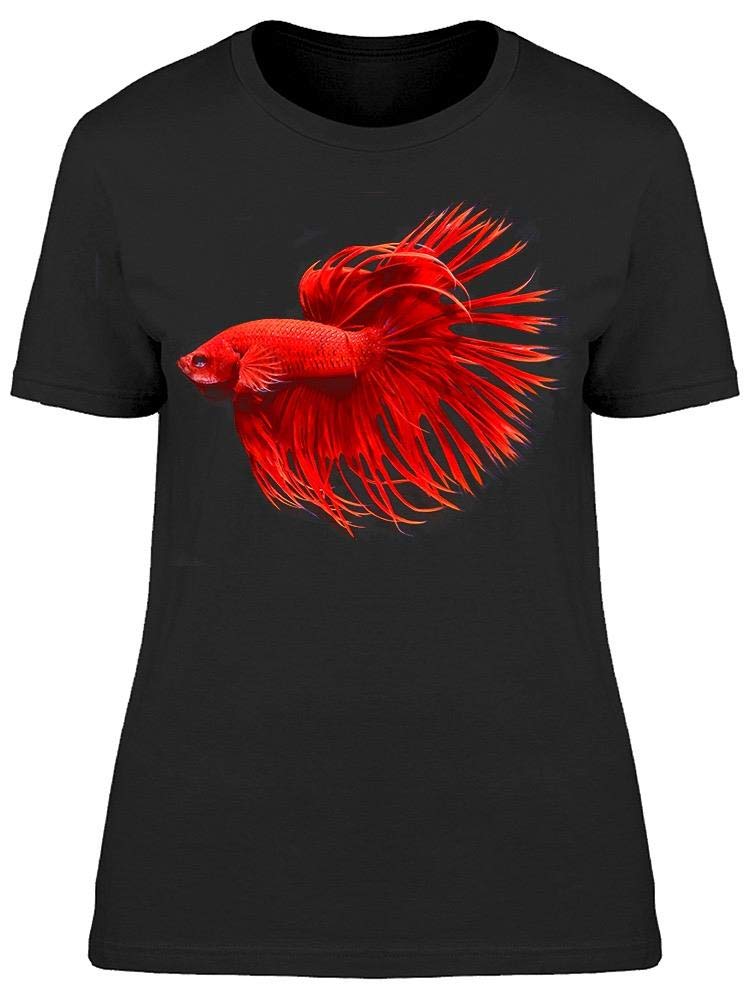 Siamese Fighting Fish Red T-Shirt for Women - Stylish & Comfortable Casual Wear for Outings & Relaxation