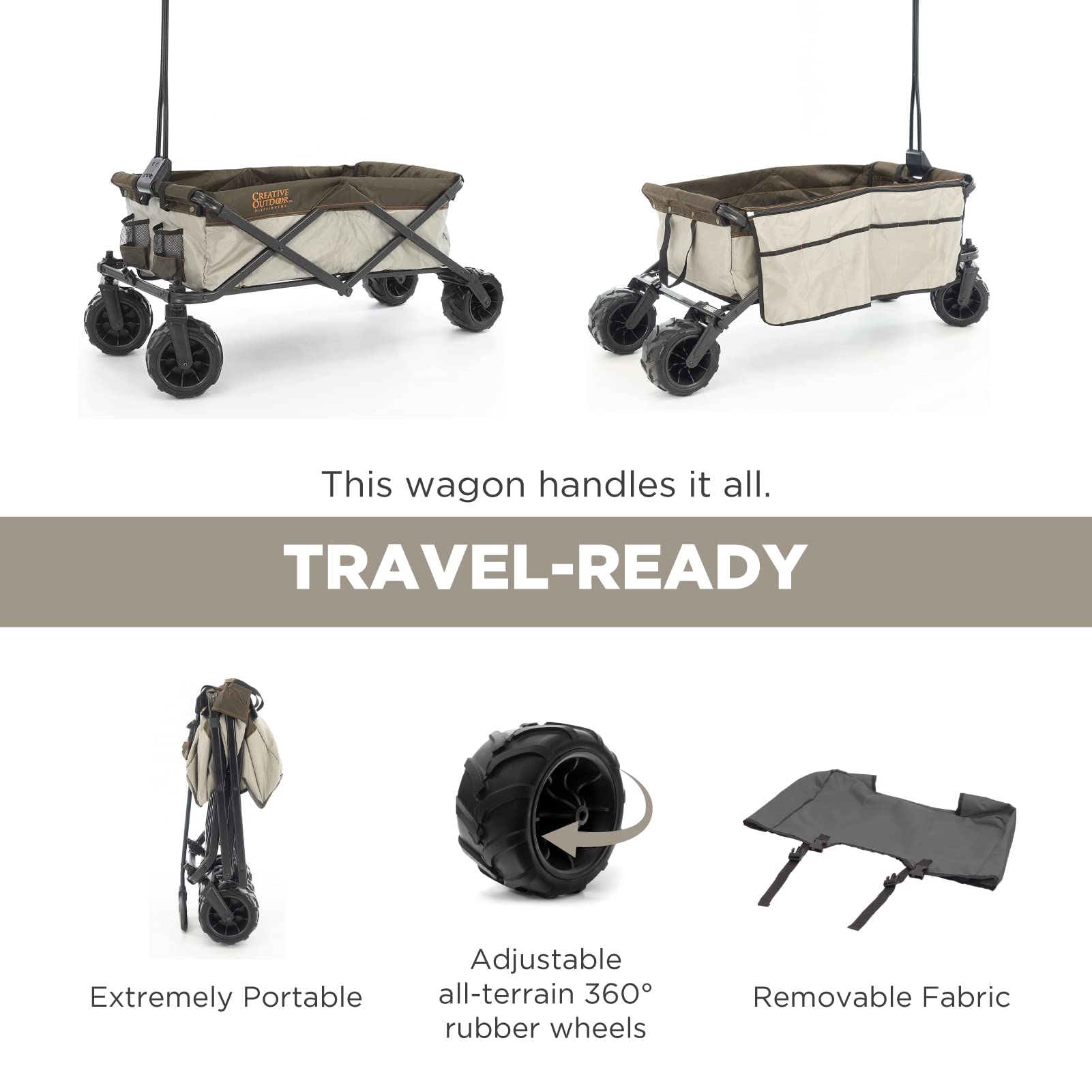 Best Collapsible Outdoor Wagon for Kids - All Terrain Push Pull Stroller Cart with Foldable Design | Perfect for Beach, Park, Garden, Camping & Sports Activities | Durable Cargo Carrier for Family Outings