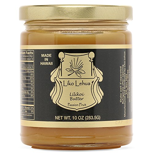 LIKO LEHUA Lilikoi Fruit Butter - 10oz Hawaiian Passion Fruit Spread | Perfect for Toast, Yogurt & Smoothies | All-Natural Tropical Flavor