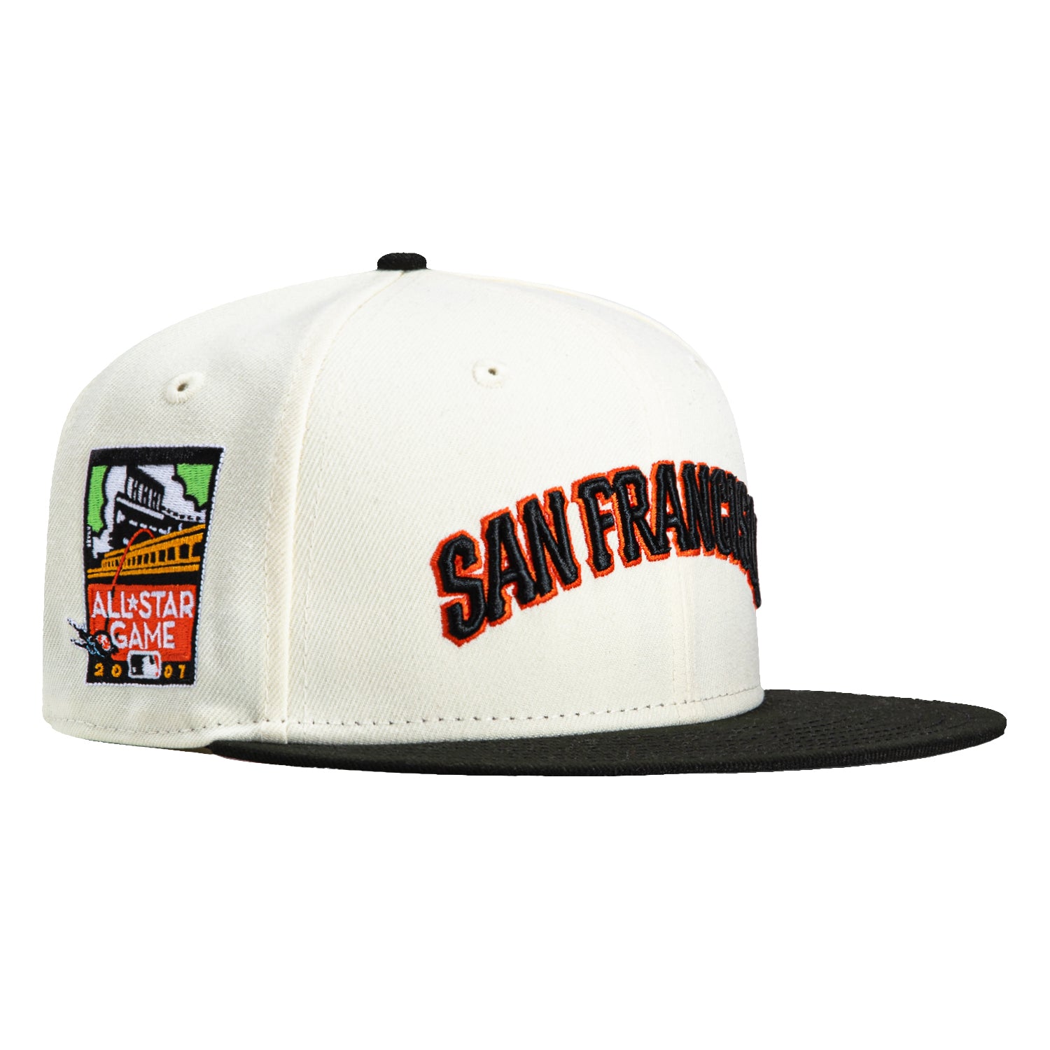 New Era 59Fifty San Francisco Giants 2007 All Star Game Patch Baseball Cap - White & Black - Official MLB Licensed Hat for Sports Fans & Collectors | Perfect for Baseball Games, Fan Events & Streetwear Fashion