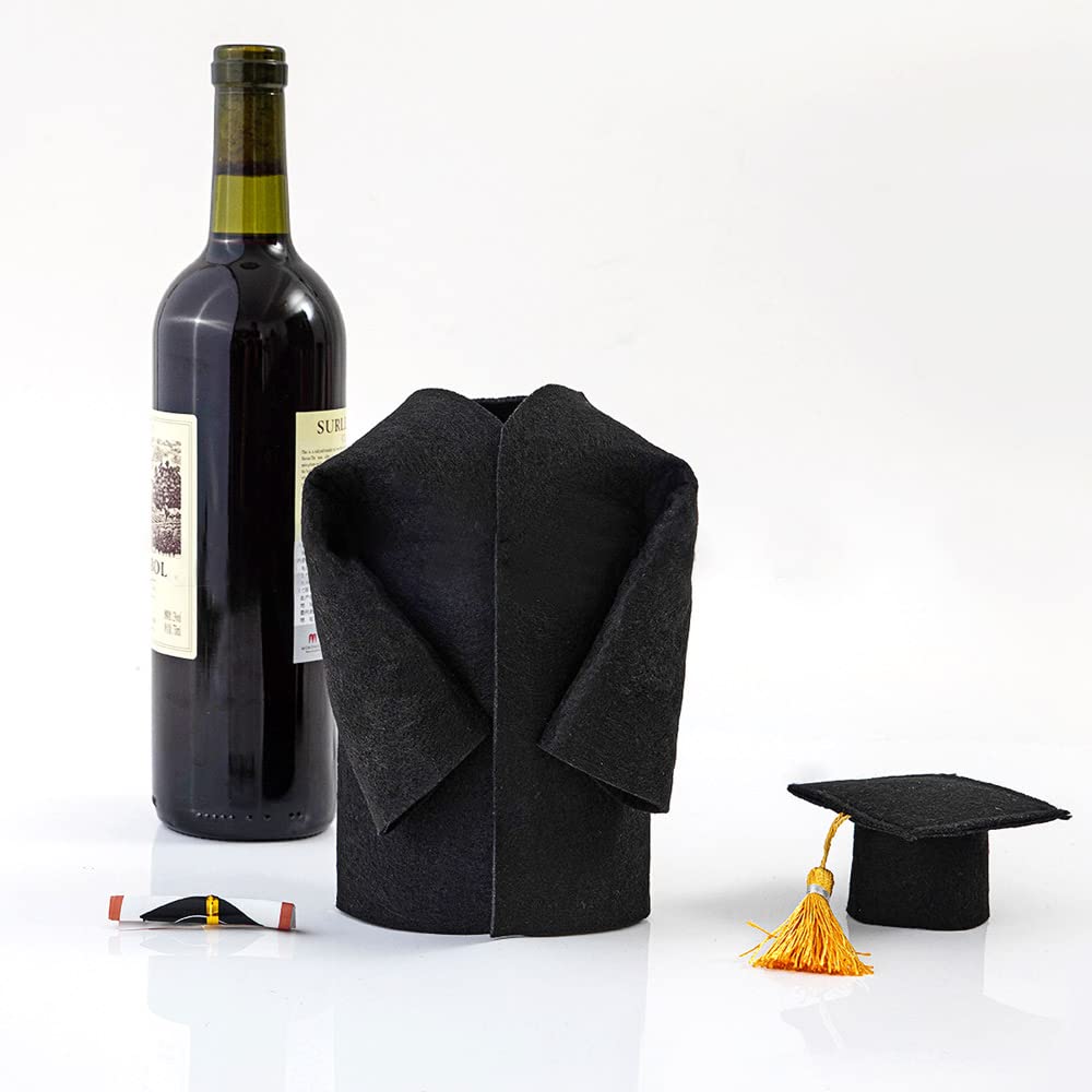 50-Pack Graduation Wine Bottle Covers & Bags Set - Elegant Wine Accessories for Graduation Party Decor, Senior Pictures & Gifts - Perfect for Graduation Celebrations, Photo Props & Party Supplies