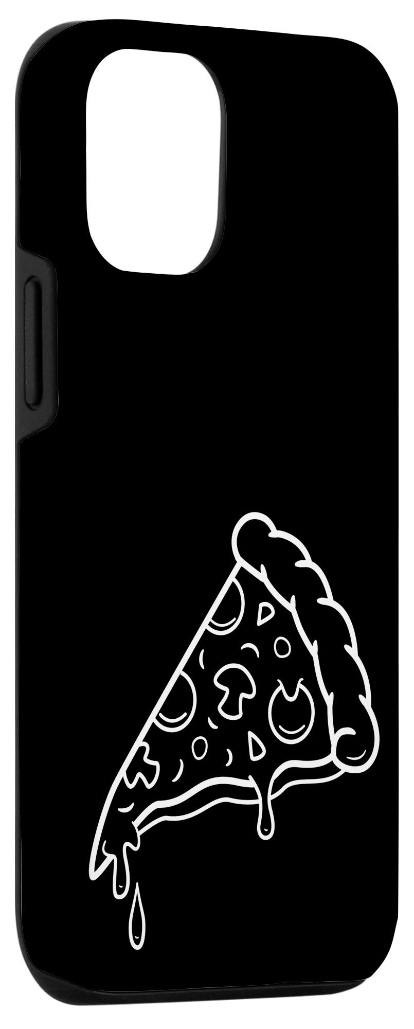 iPhone 12/12 Pro Case - Minimalist Pizza Line Art Design | Perfect Gift for Food Lovers | Durable Protective Phone Cover for Everyday Use & Travel