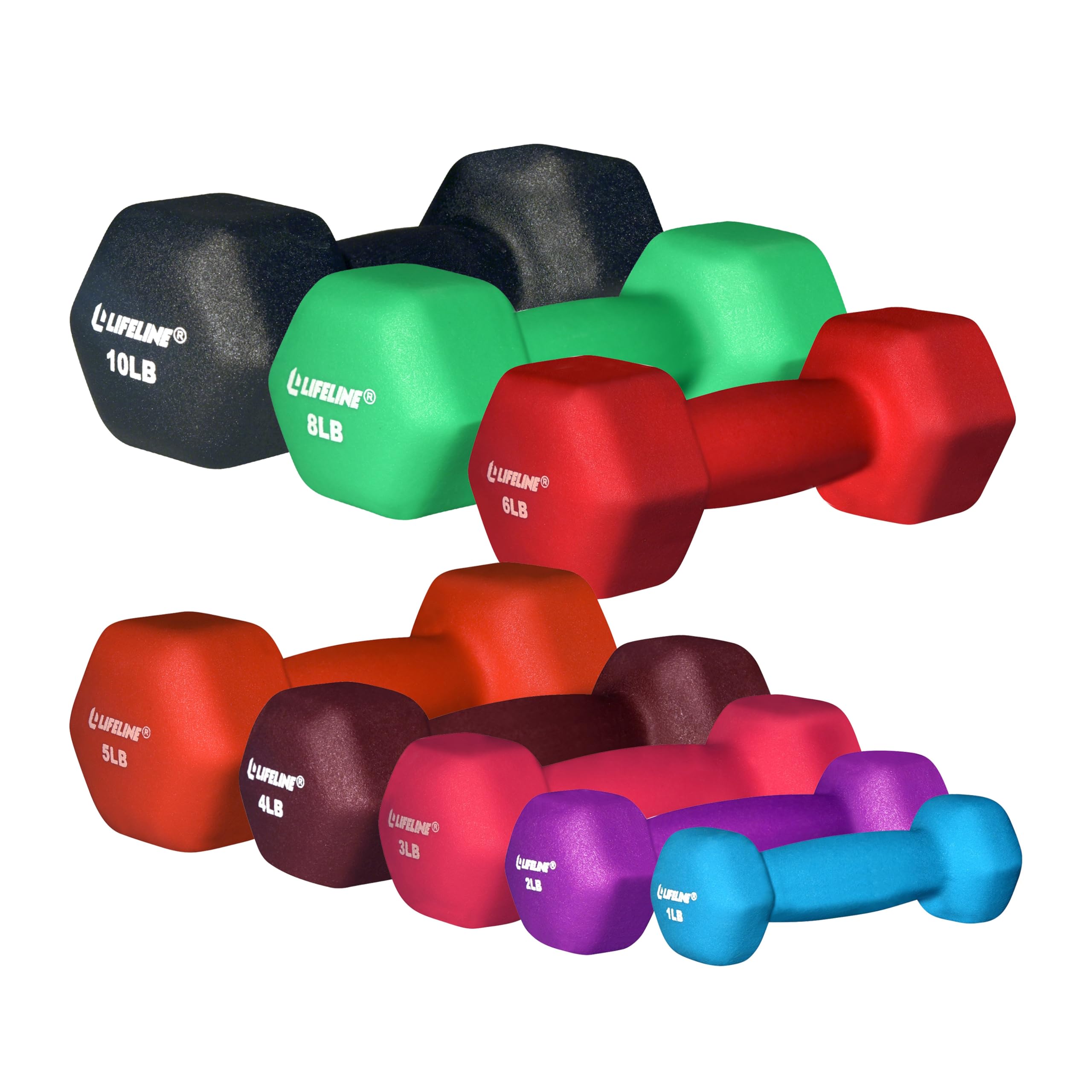 Premium Neoprene Dumbbell Weights Set for Home Gym - 2-25lbs Non-Slip Grip - Ideal for Strength Training, HIIT & CrossFit Workouts