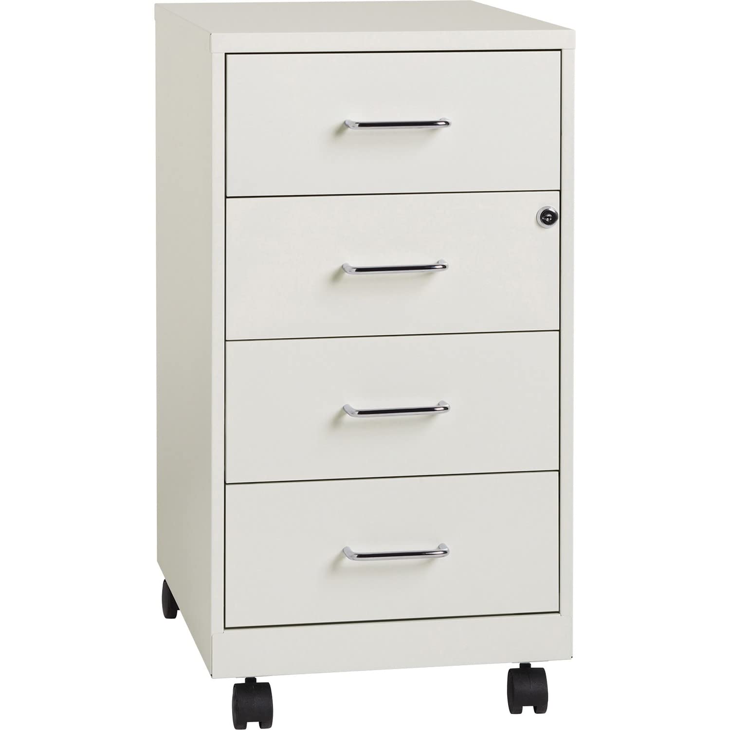 Lorell 4-Drawer File Cabinet, White - Office Storage Solution for Documents & Supplies | Perfect for Home Office, Business & School Organization