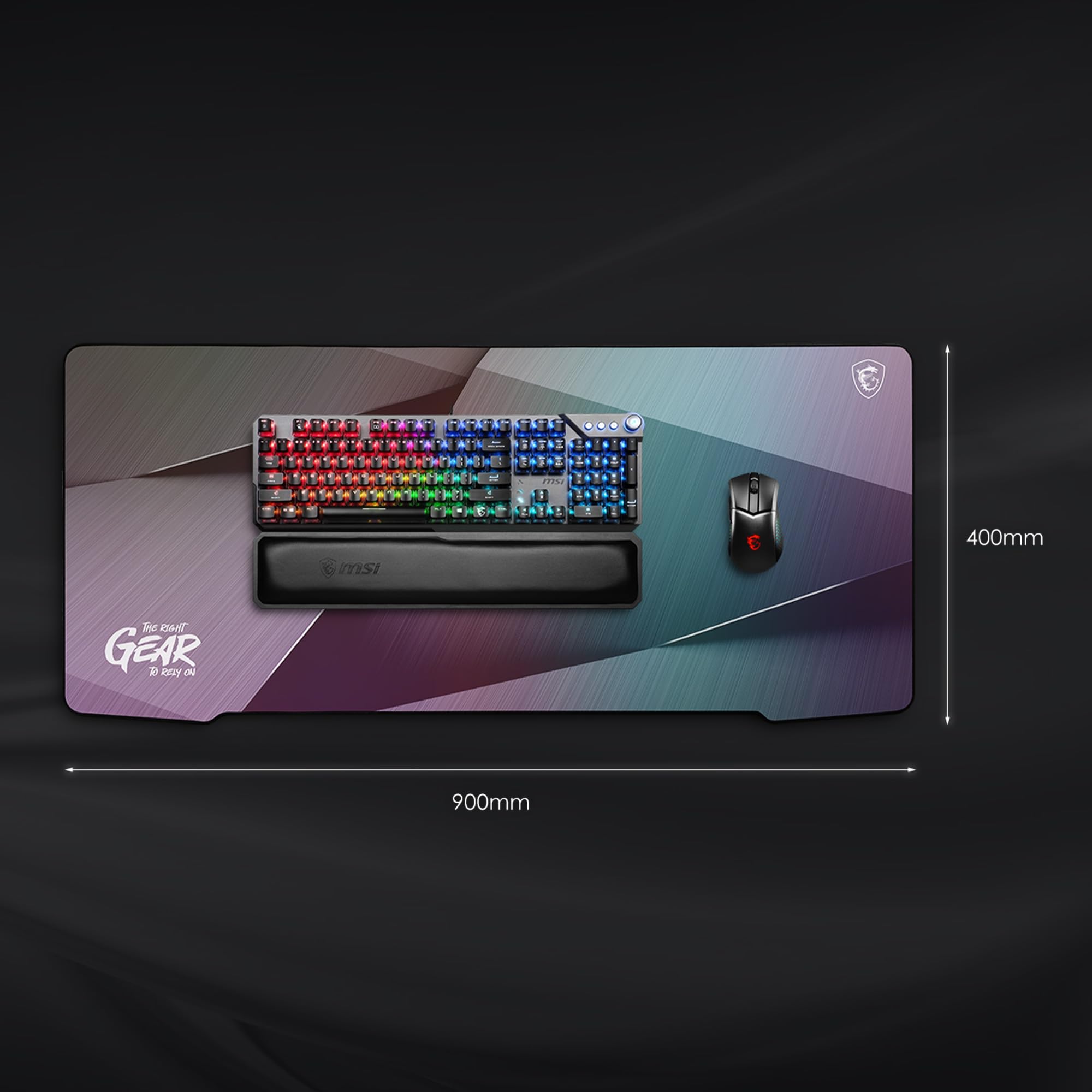MSI Gaming Mouse Pad - XXL Ultra-Smooth Surface with Low-Friction Silk Coating, Stunning Reflective Visual Effects, 3mm Thick Non-Slip Natural Rubber Base - Agility GD72 Gleam Edition for PC, Laptop & Esports Gaming