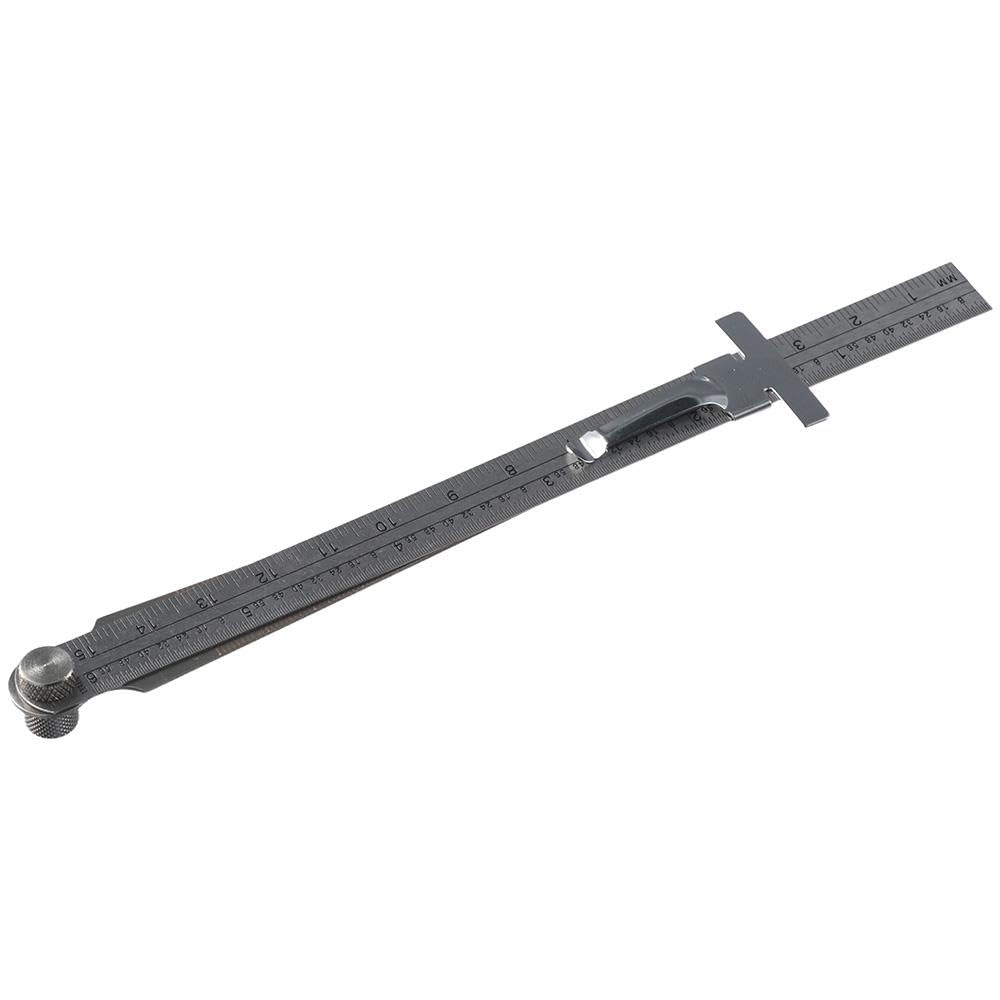 Stainless Steel Welding Gap Feeler Gauge - Metric/Inch Dual Scale Depth Ruler for Precise Measurement of Gaps, Clearances & Depths - Ideal for Automotive, Metalworking & Welding Applications