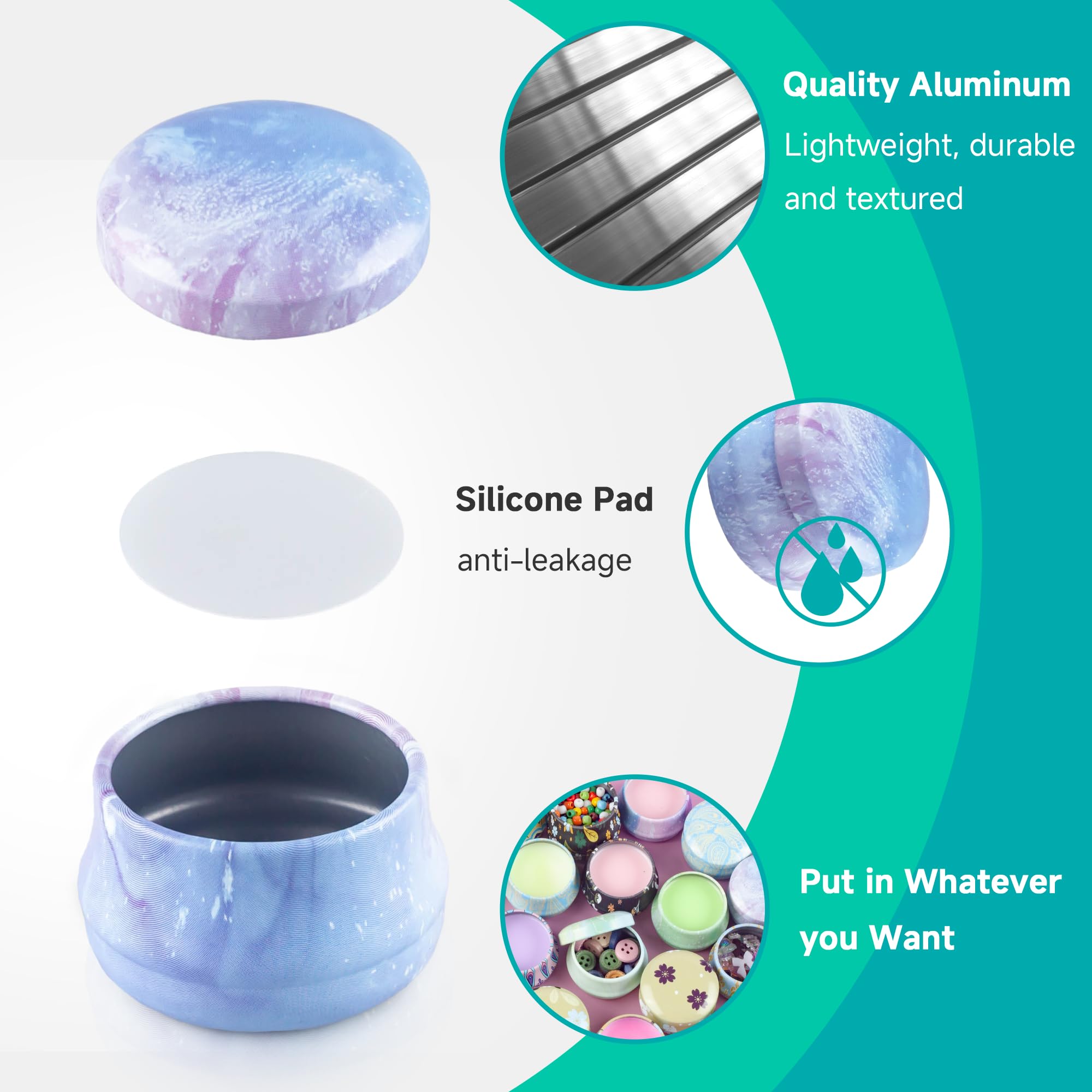12 Pack 10 Gram Refillable Lip Balm Tins - Mini Travel-Sized Cosmetic Containers for Salves, Creams, Candles & Tea | Perfect for DIY Beauty, Travel Essentials & Small Gift Packaging