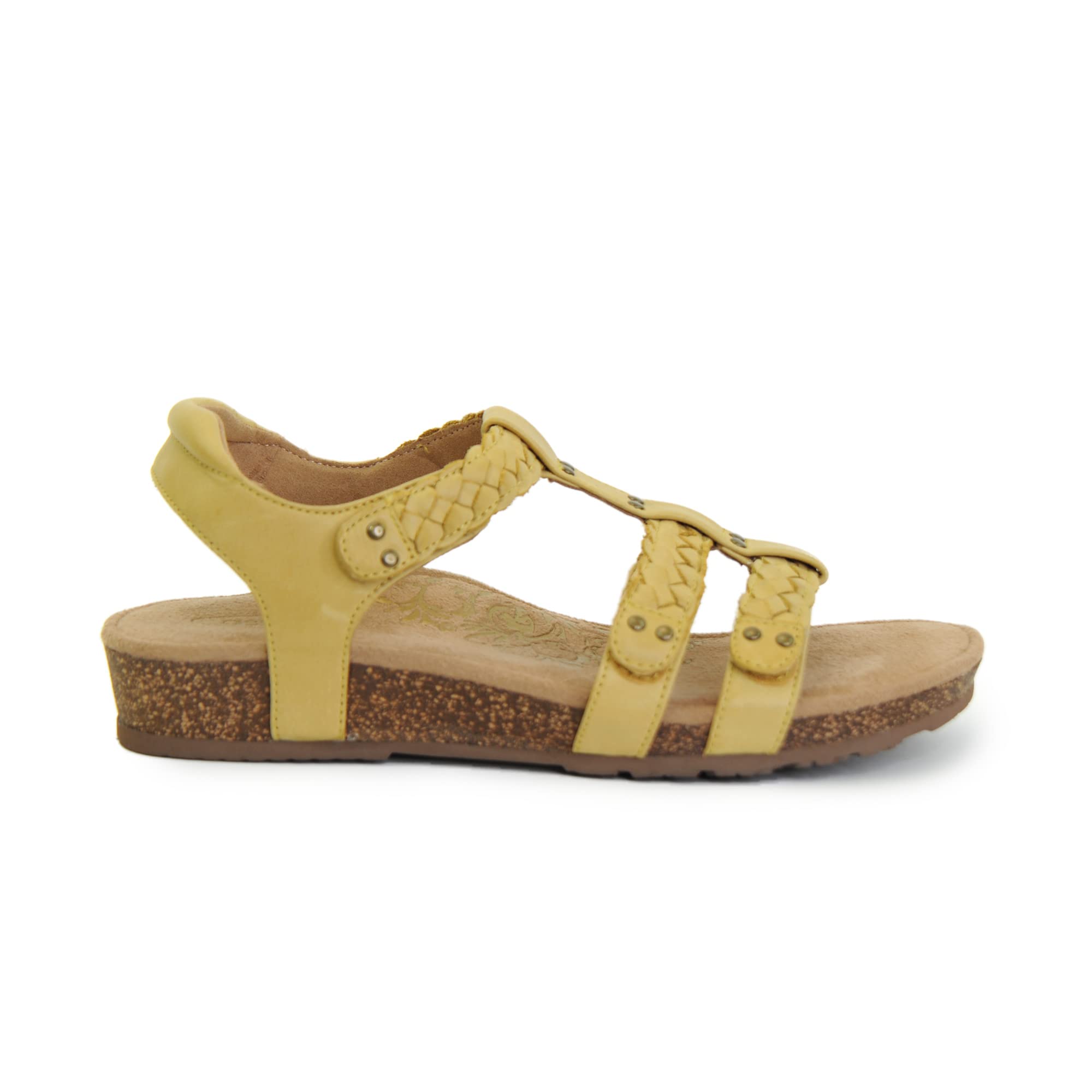 Aetrex Women's Reese Orthopedic Gladiator Sandals - Adjustable Comfort Sandals with Removable Center Strap for Plantar Fasciitis & Arch Support | Perfect for Walking, Travel & Summer Outfits