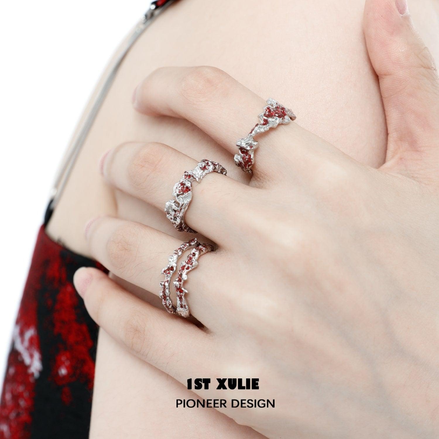 Wind Erosion Sterling Silver Adjustable Opening Ring™ - Handmade Jewelry for Women, Unique Stackable Rings, Perfect Gift for Anniversary & Valentine's Day - Ideal for Everyday Wear & Special Occasions