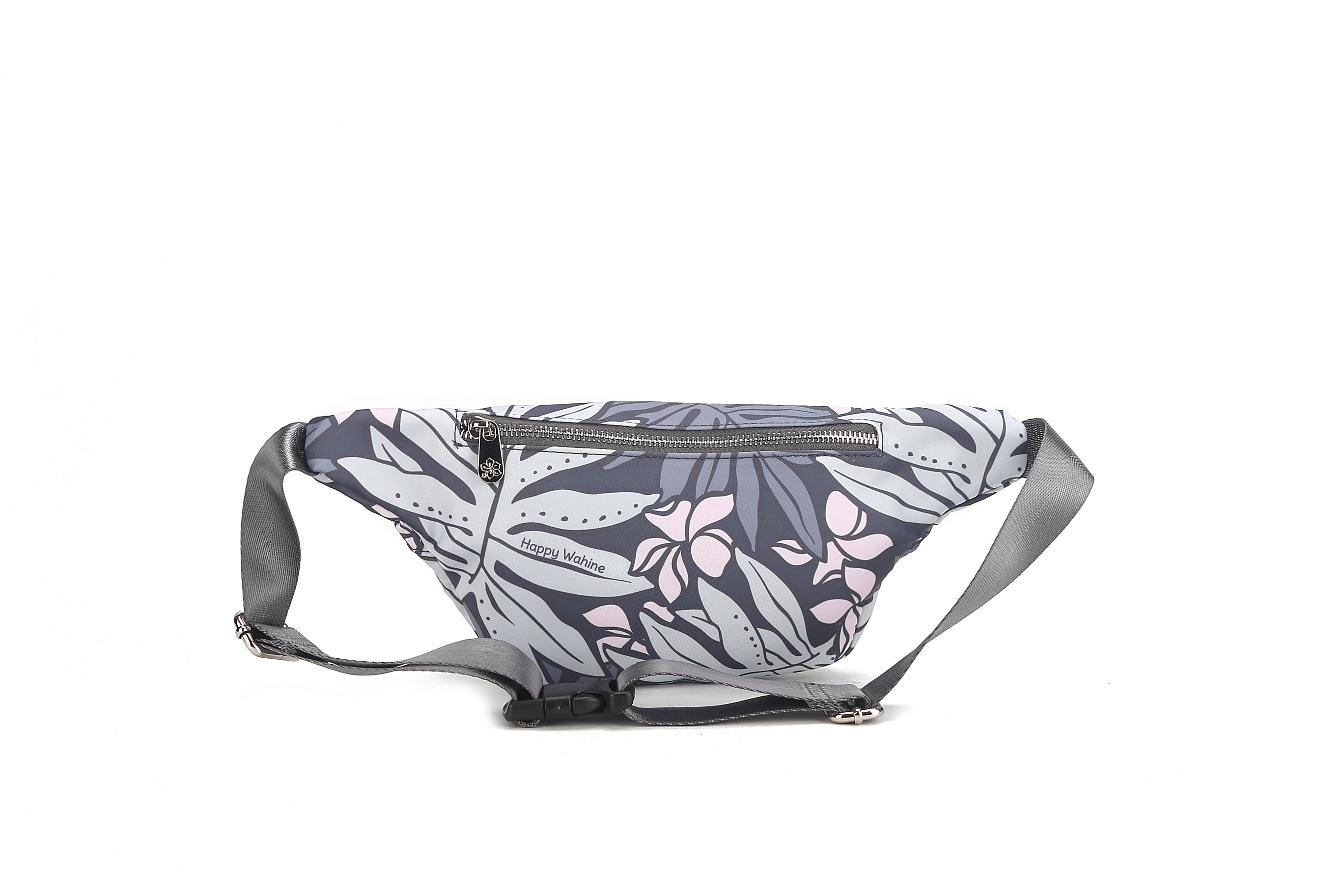 Ke'olu Laua'e Grey Belt Bag - Stylish & Comfortable Waist Pack for Travel, Hiking, and Everyday Use