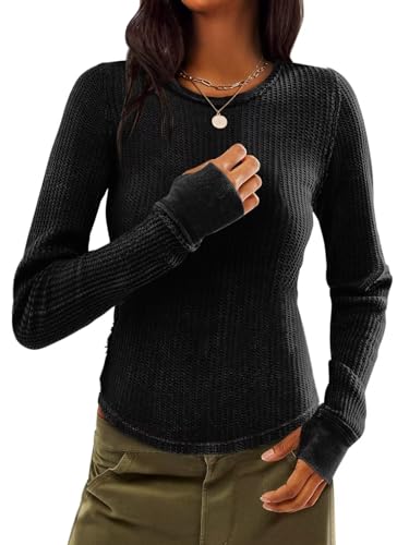 Waffle Knit Black