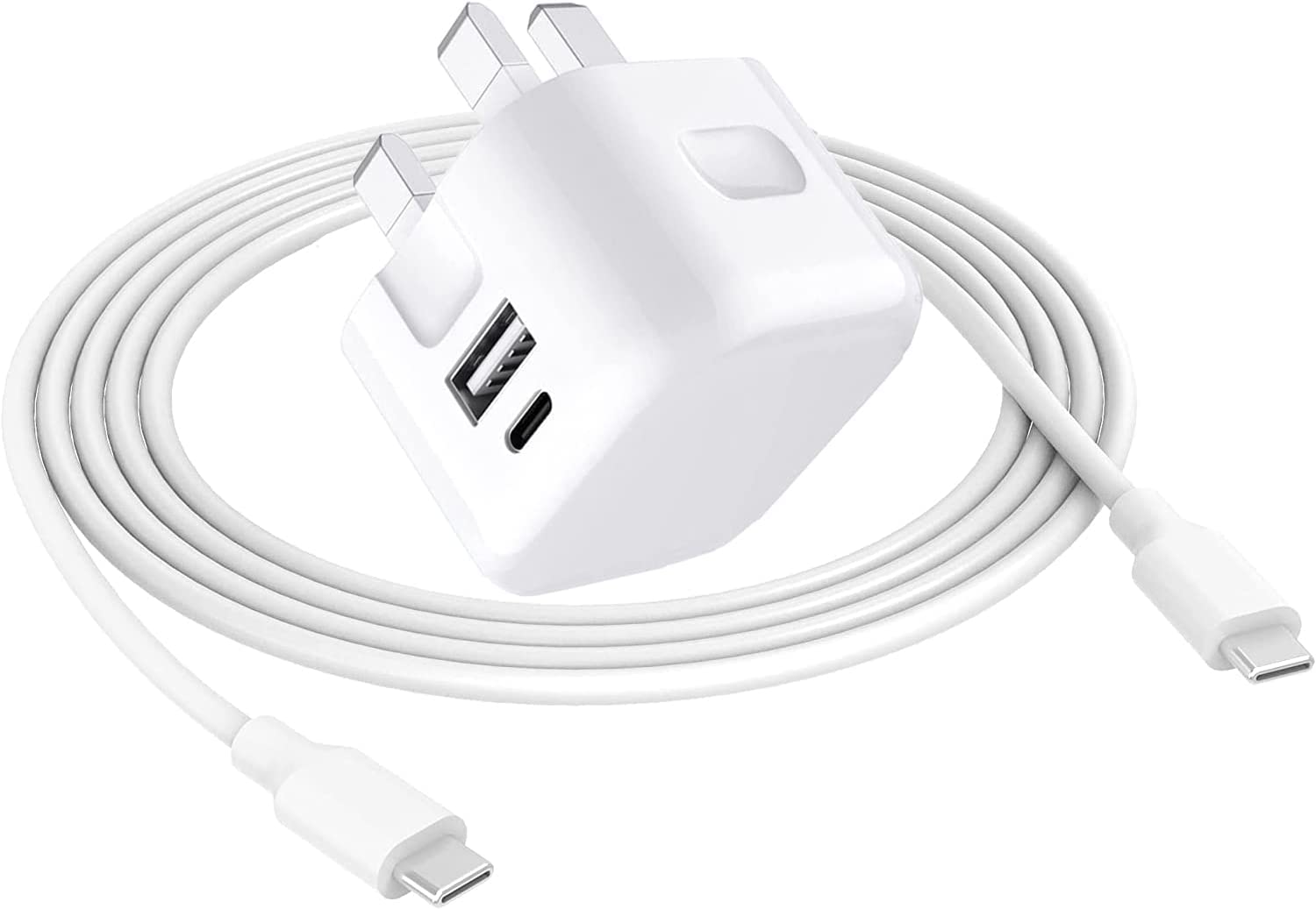 Original: For Samsung Galaxy S25 A16 A15 S24 FE A55 A35 A05s A06 A14 A34 A54 Z Flip Fold 6 5 4 S23 Ultra Charger Plug & Cable 20W Plug+Fast Charging USB C to USB C Cable For Samsung Galaxy Phone Charger (WHITE)  Optimized: 20W Fast Charger Plug & USB C to USB C Cable for Samsung Galaxy S25/S24 FE/A55/A35/A05s/A06/A14/A34/A54/Z Flip/Fold 6/5/4/S23 Ultra - White | Quick Charging for Home, Office & Travel