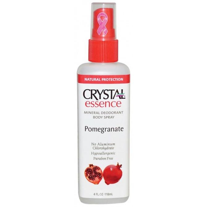 Natural Crystal Deodorant Spray for Women & Men - Pomegranate Scent, Aluminum-Free & Long-Lasting - Perfect for Gym, Travel & Daily Freshness