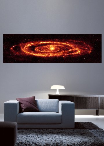 Stunning Andromeda Galaxy Panoramic Wall Decal - Space-Themed Room Decor for Bedroom, Living Room & Office - Perfect for Astronomy Lovers & Sci-Fi Fans