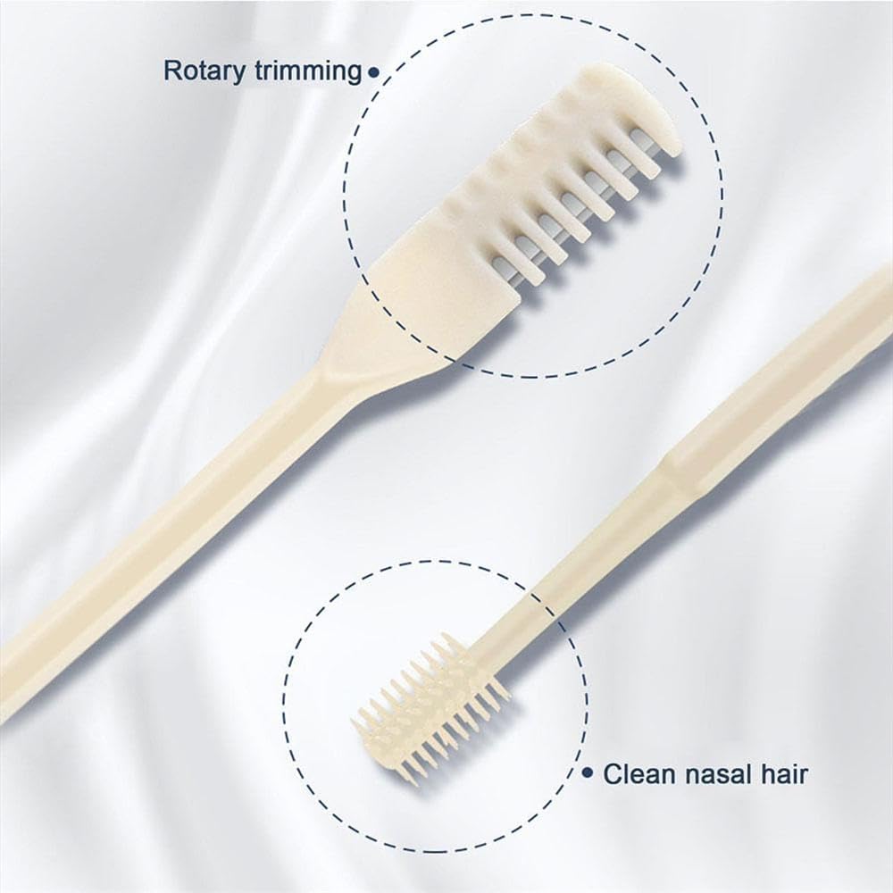 OBONG Manual Nose Hair Trimmer - 360° Rotating Dual Head Nasal Hair Cutter for Men & Women | Portable Ear & Nose Hair Clipper (Dark Green) | Perfect for Travel, Home & Personal Grooming