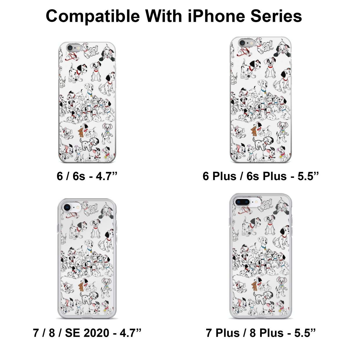 Dalmatian Dog Pattern iPhone Case - Compatible with iPhone 15 14 13 12 11 X Xs Xr 8 7 6 6s Plus Pro Max - Clear Transparent Protective Cover - Perfect for Pet Lovers & Dalmatian Fans