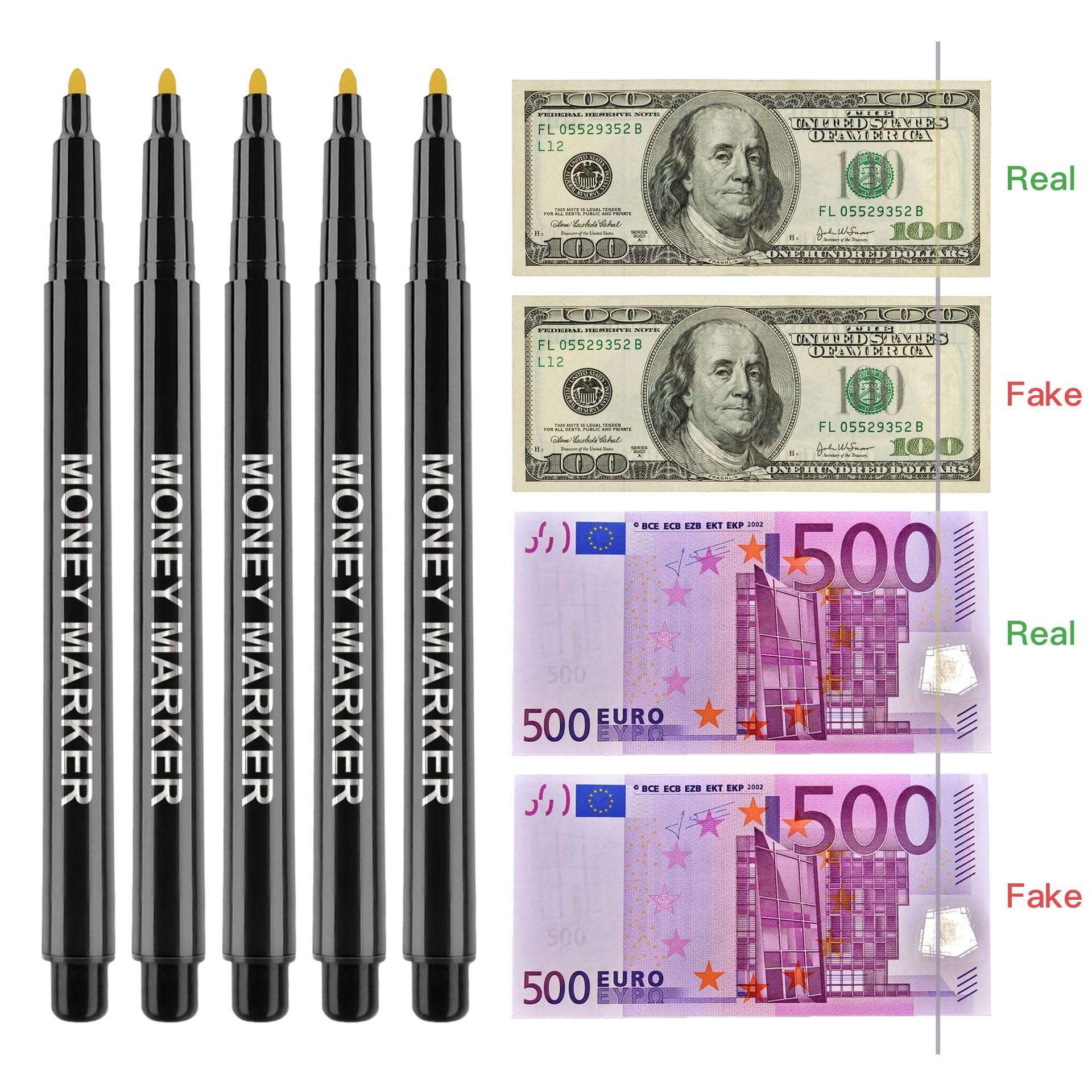 Premium UV Money Detector Pen - Authentic Bill Counterfeit Checker for Business & Retail Security | Prevent Fraud & Financial Loss | Ideal for Cashiers, Banks & Retail Stores
