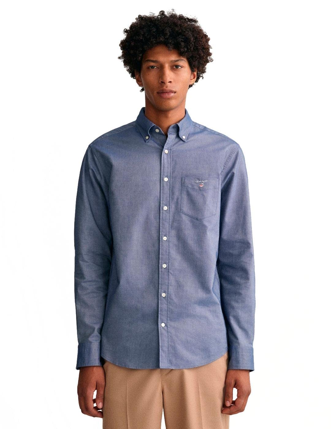 GANT Men's Classic Oxford Shirt - 100% Cotton Slim Fit Button Down Dress Shirt for Business & Casual Wear | Office, Date Night & Special Occasions