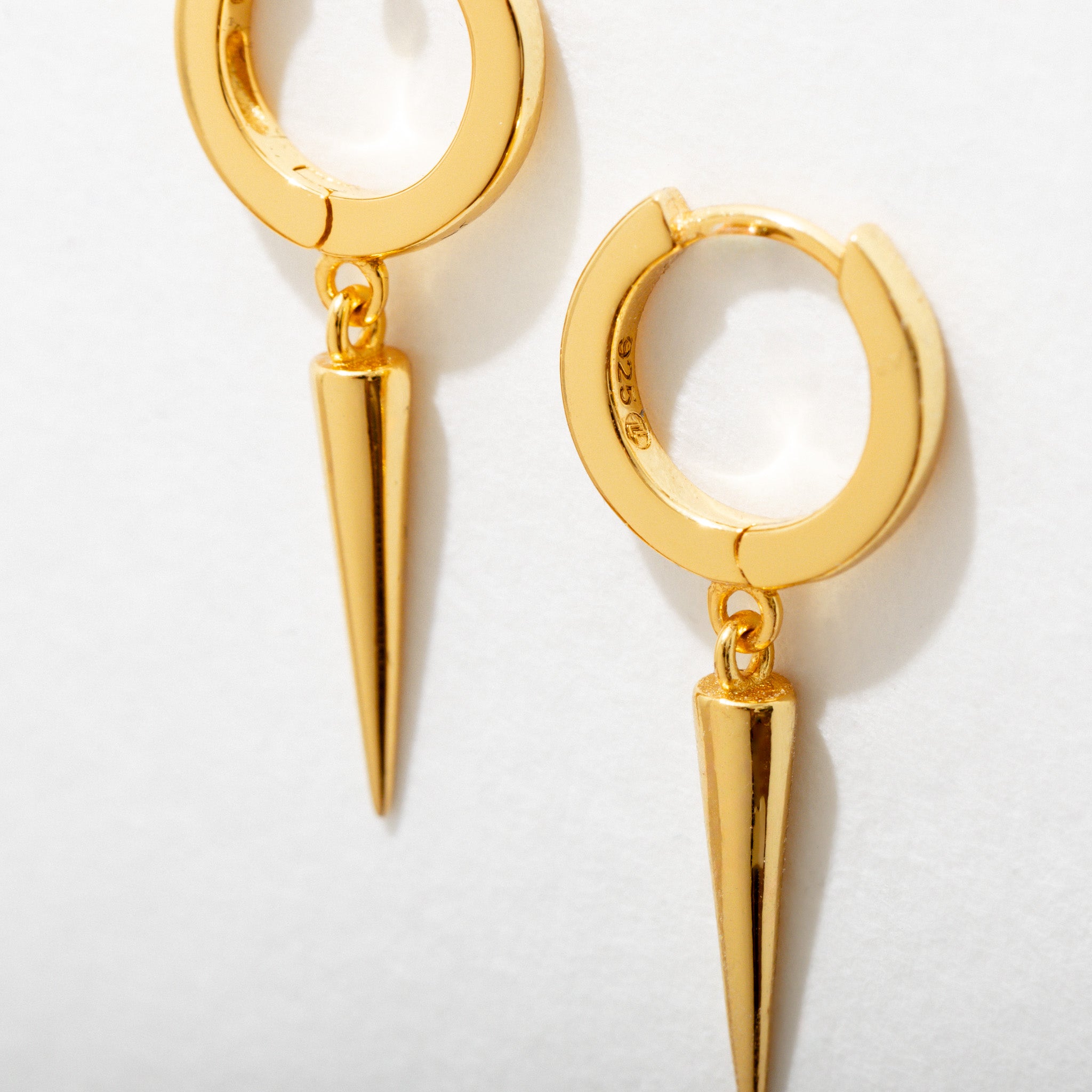 Spike Drop Huggie Hoops - Trendy Gold Earrings for Women | Perfect for Everyday Wear, Parties & Gifts